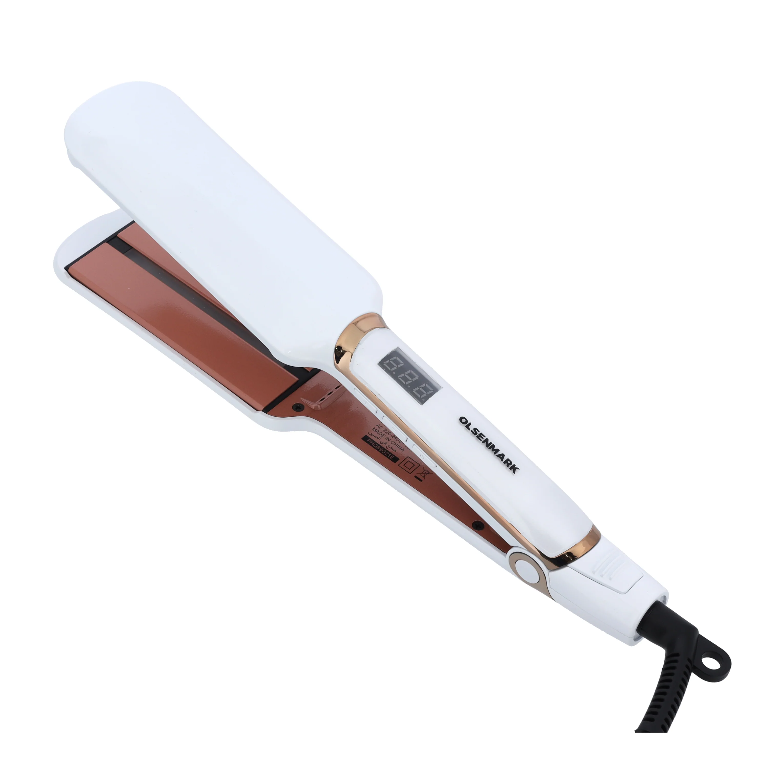 Olsenmark OMH4089 Wide Plate Hair Straightener| LED display, digital temperature control 120°C–200°C| infrared light technology and fast PTC heating for smooth styling| - Image 4