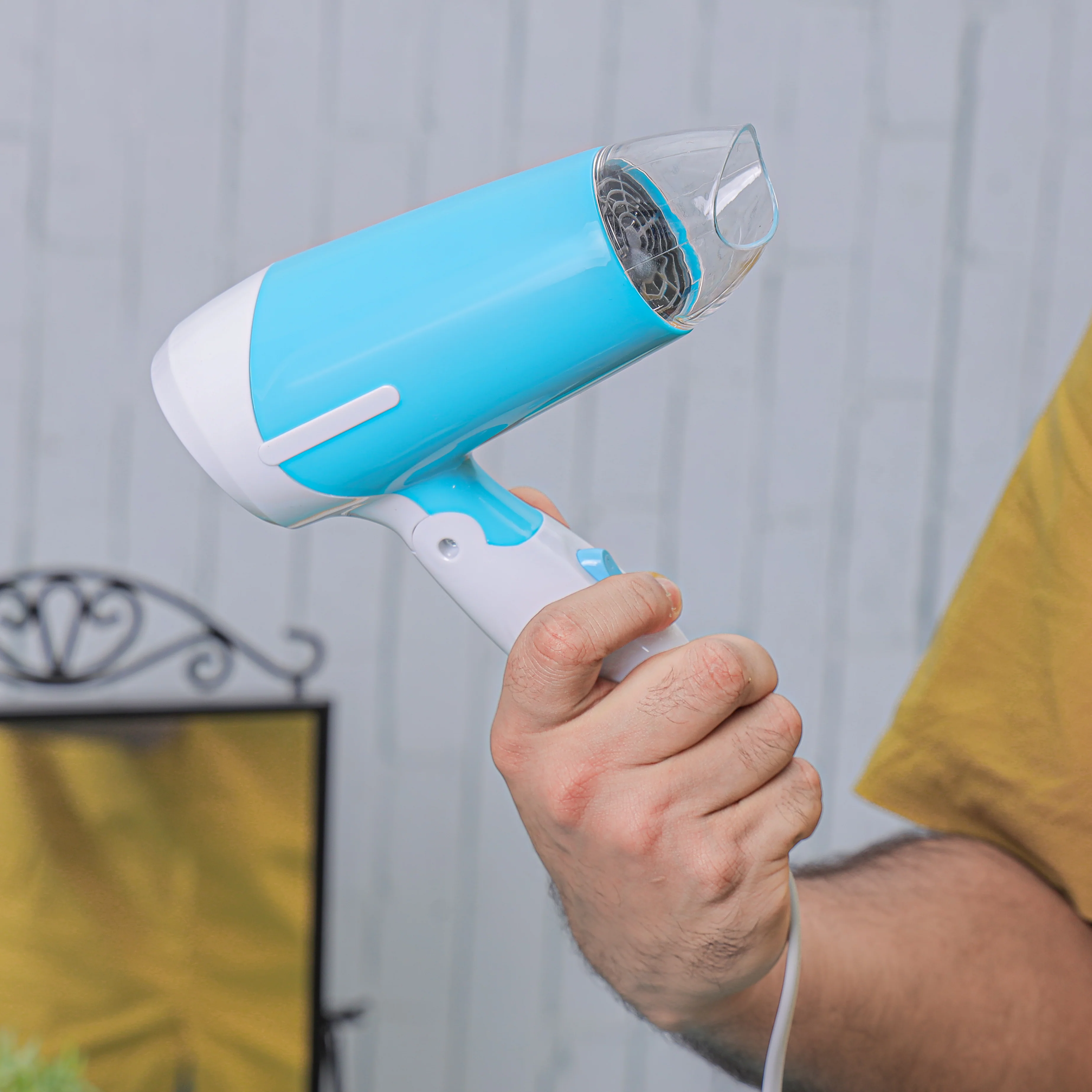 Olsenmark OMH4101 Travel Hair Dryer with 850W| foldable handle, 2 speed control & overheat protection| Compact ABS body with DC motor, 1.5m cable & BS plug for travel use - Image 4