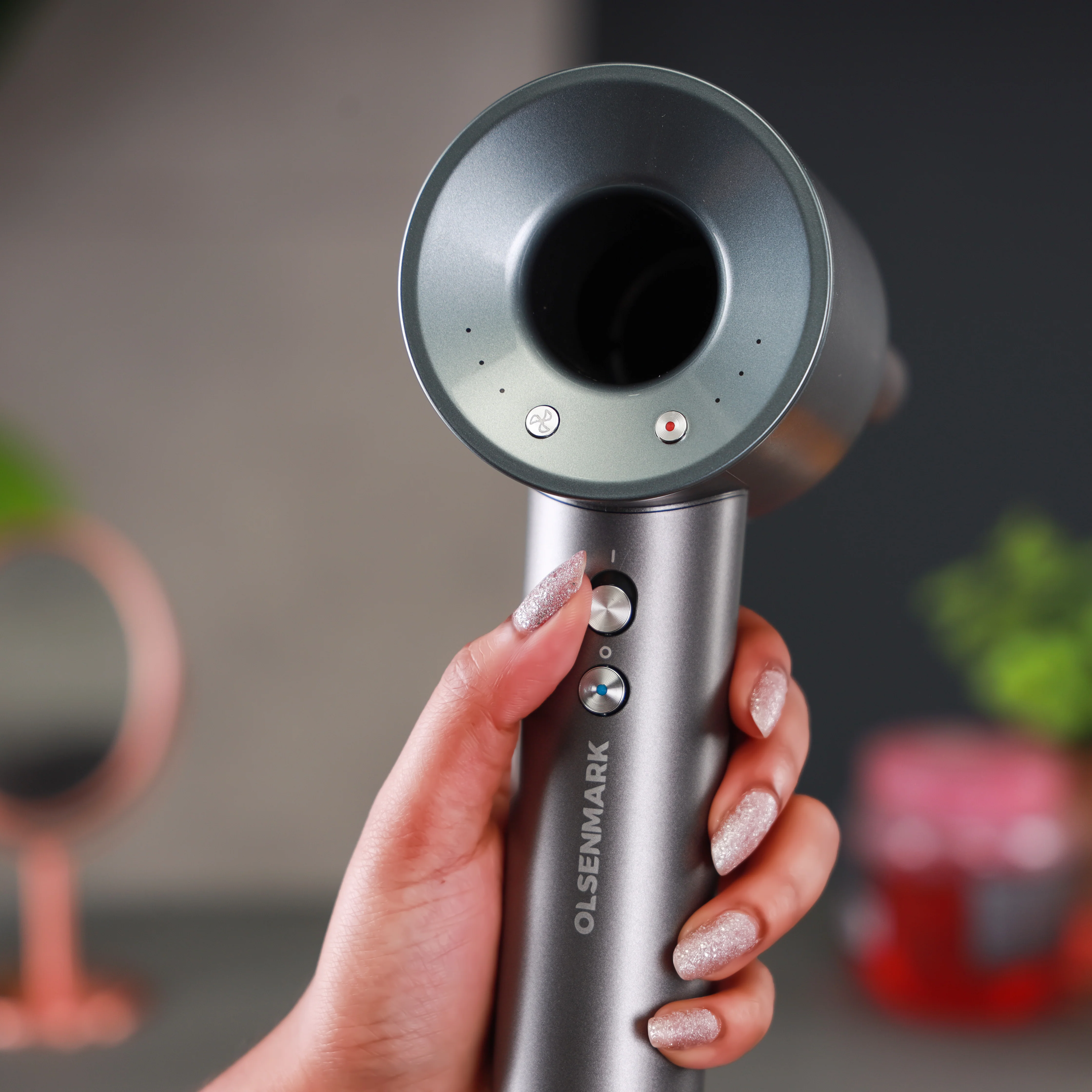 Olsenmark OMH4135 Hair Dryer with powerful 1500W BLDC motor| 3 speed settings, 4 temperature levels & durable ABS body| spray color finish and 1.8m cable for fast drying| - Image 2