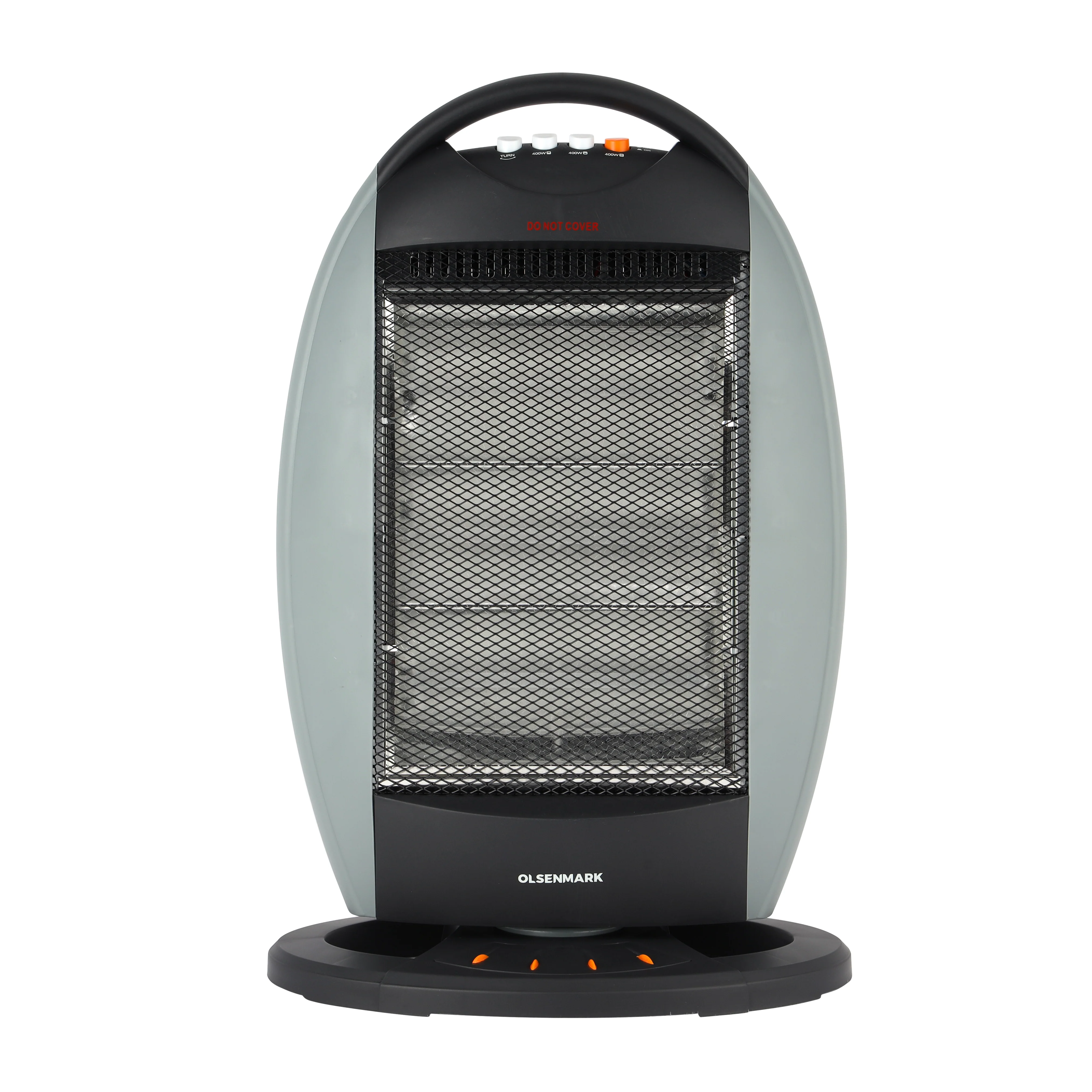 Olsenmark OMHH1641 Halogen Heater| 1200W 3 heat settings 400W, 800W, 1200W & wide-angle oscillation| energy saving, safety tip-over switch for efficient heating|