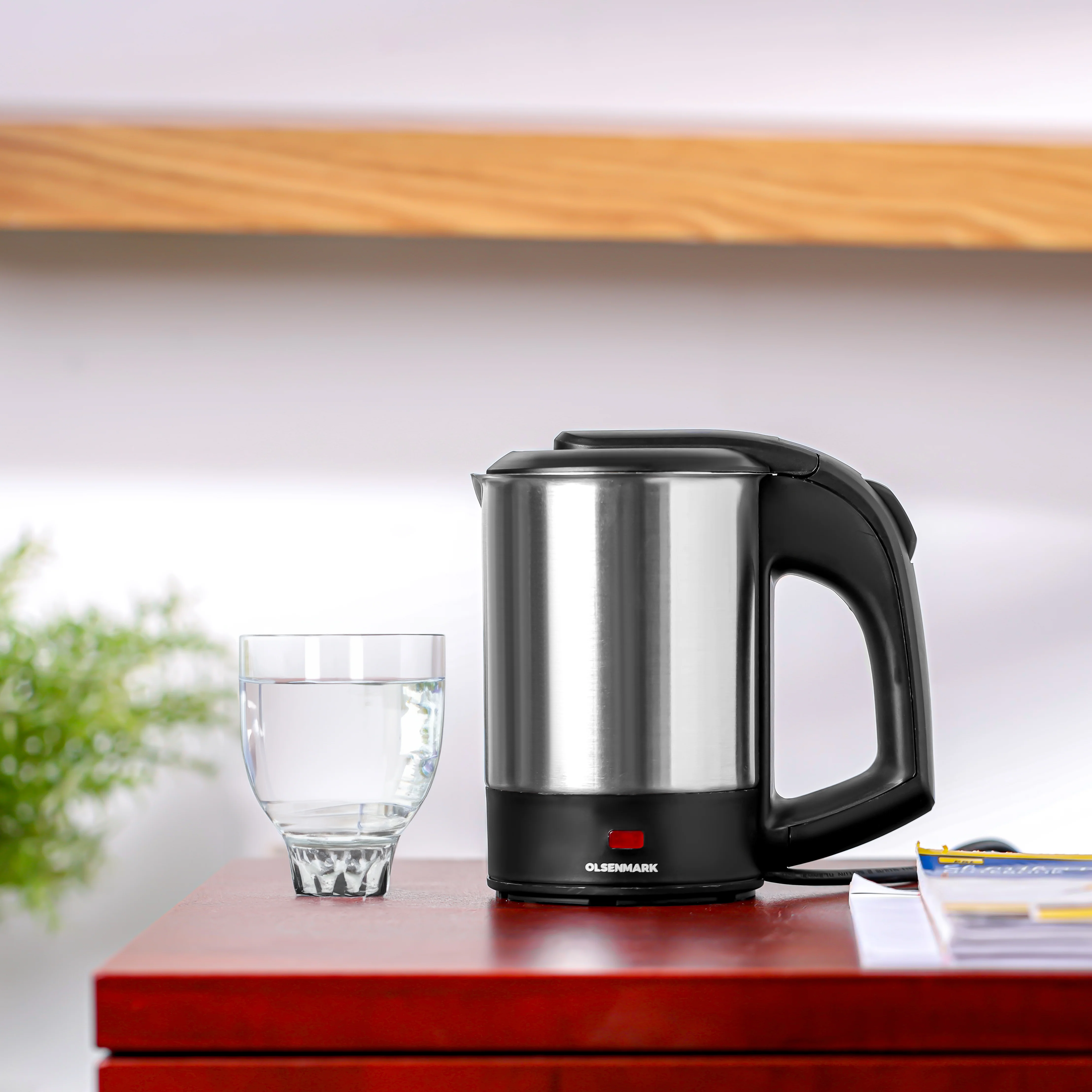 Olsenmark OMK2048NM Travel Kettle 0.5L| Stainless Steel Electric Kettle, 1000W Fast Boiling & Compact Portable Design| Easy Pour Spout, Ideal for Home Office Travel| - Image 2