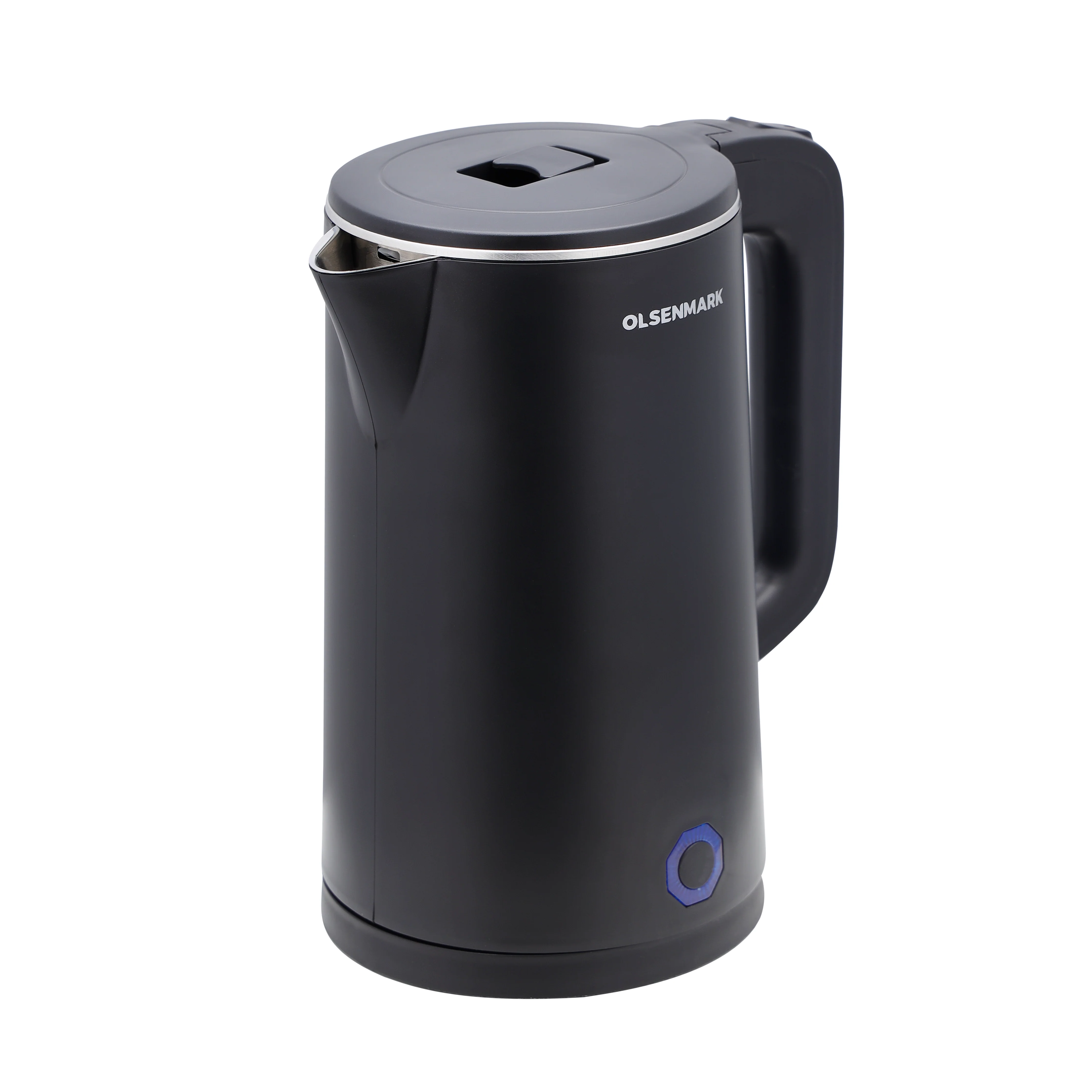 Olsenmark OMK2475 Electric Kettle with 1.8L capacity| 1500W power with stainless steel seamless inner & double wall cool touch body| auto shut-off and boil dry protection|