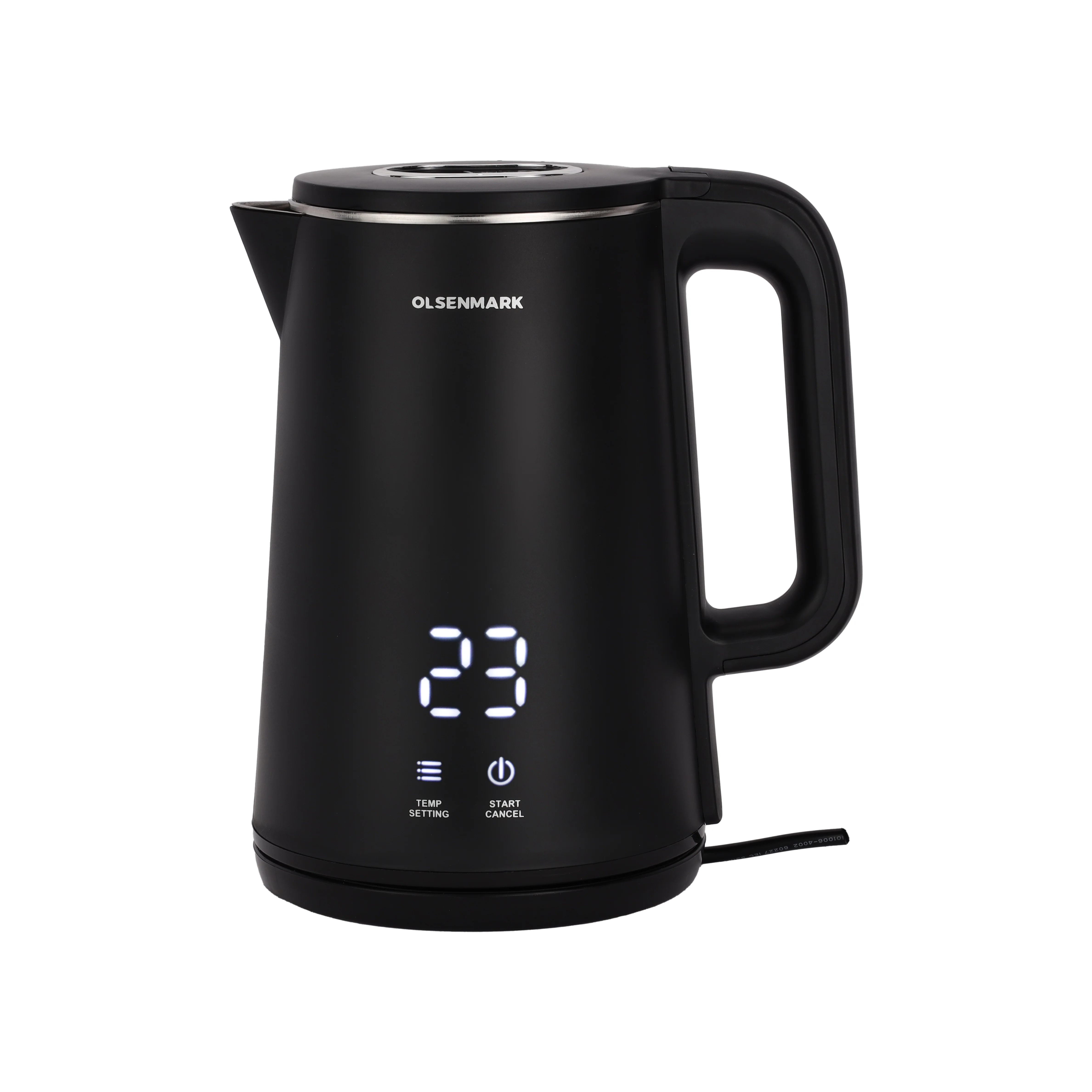 Olsenmark OMK7048 1.8L Digital Control Electric Kettle 1500W| touch panel with digital display| 4 temperature settings, 360° base and auto shut-off safety protection|