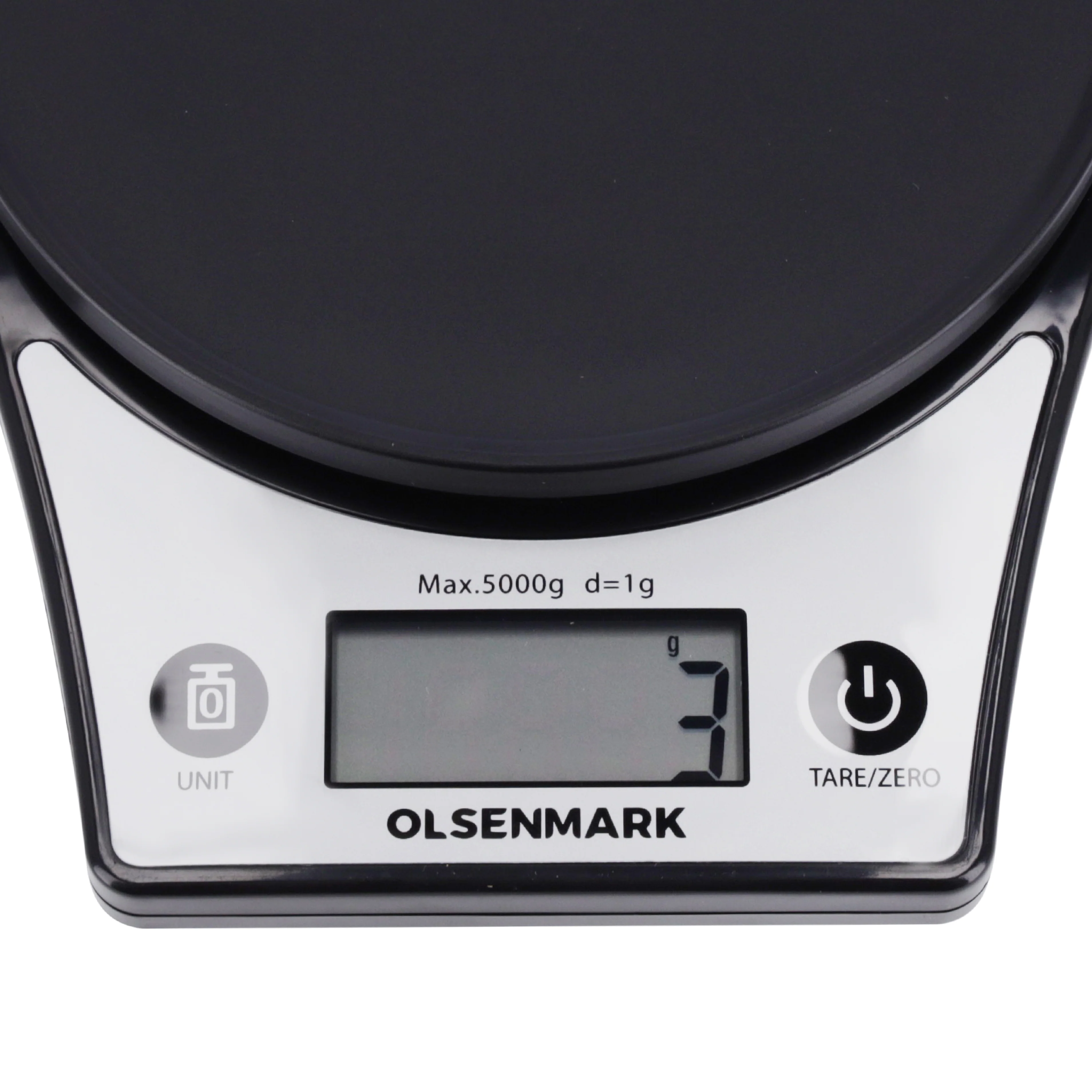 Olsenmark OMKS2324 Kitchen Scale 5KG digital food weighing scale| tare function and auto zero, unit conversion| LCD display, overload indicator and 2x AAA battery power| - Image 5