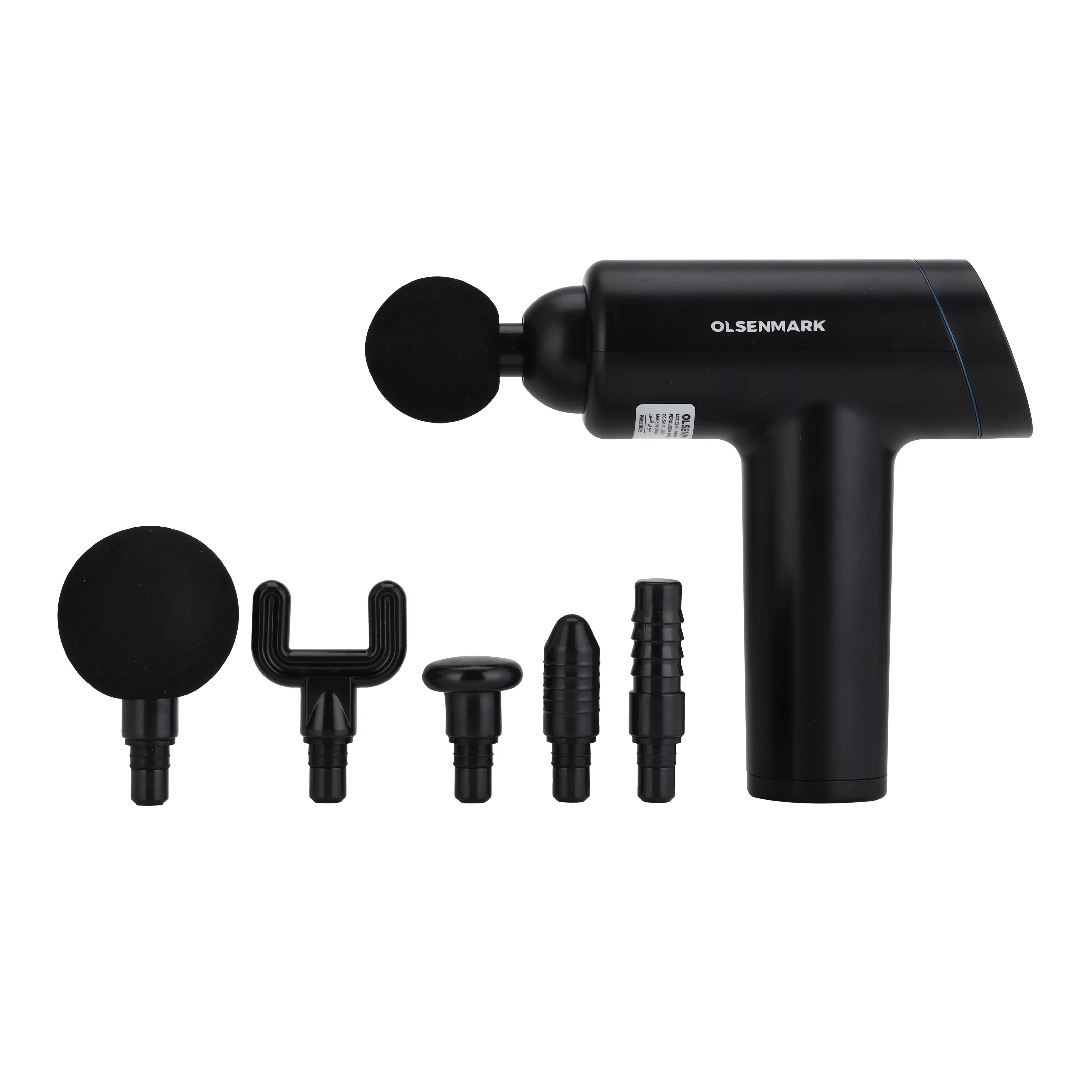 Olsenmark OMM4092 Percussion Massager| 6 Speed Levels offers deep tissue relief with cordless design| rechargeable battery, and portable full-body muscle recovery|
