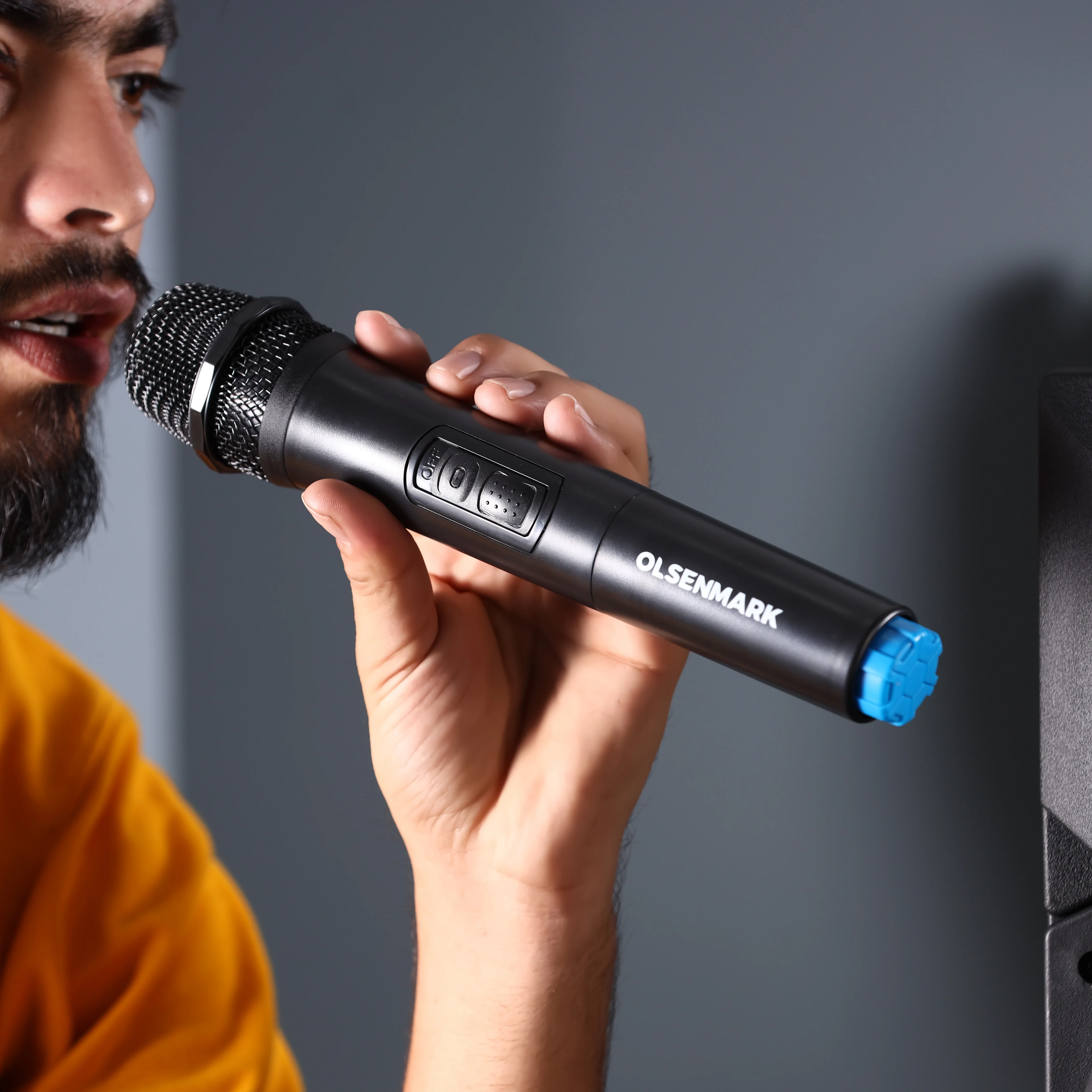 Olsenmark OMMS1178 8” Rechargeable Party Speaker| 3500W PMPO with Bluetooth, TWS, FM Radio & USB/SD Input, LED DJ Lights, Wired Mic & Recording Function, Remote Control| - Image 3