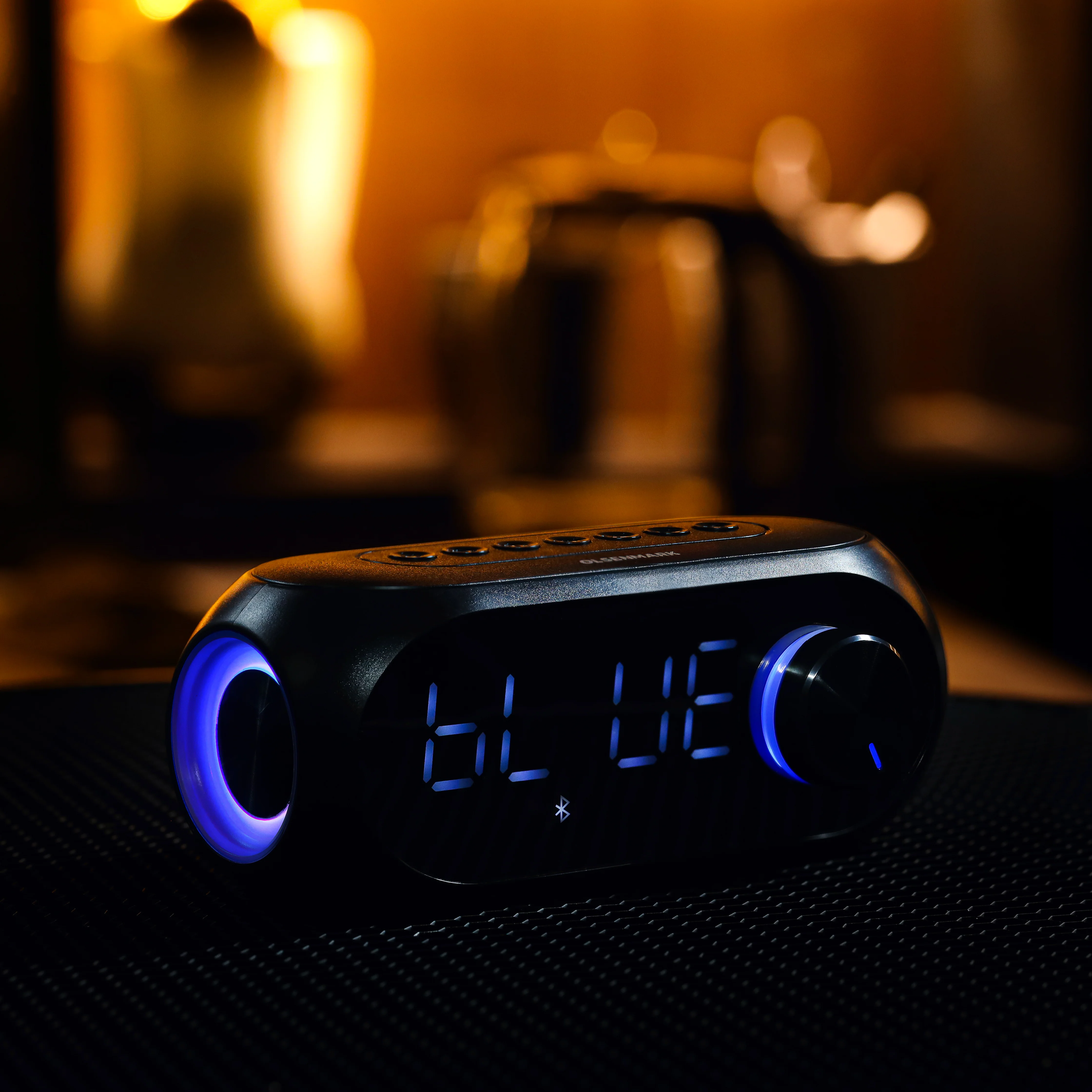 Olsenmark OMMS1217 Portable Speaker| Digital Alarm Clock with Bluetooth connectivity, clear stereo sound| LED display, USB/TF support & rechargeable battery for daily use - Image 2