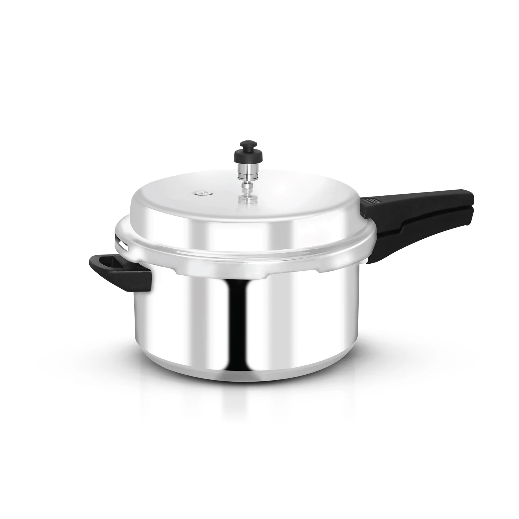 Olsenmark OMPC2446 Aluminium Pressure Cooker 7.5L| induction compatible and ideal for large meals| virgin aluminium body with uniform heating, and sturdy handle|