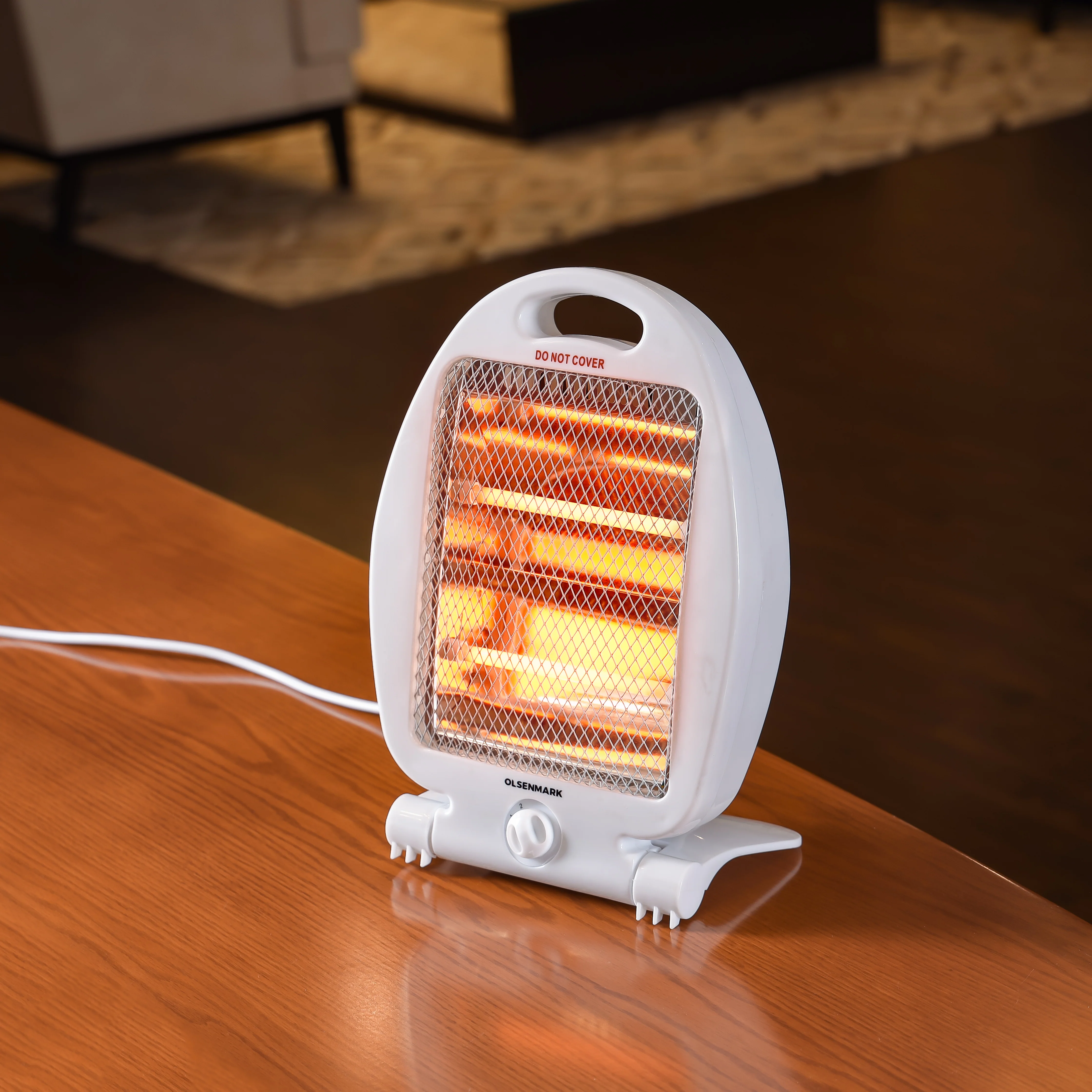 Olsenmark OMQH1636 Quartz Heater| 800W and 2 heating powers 400W/800W with high efficiency energy saving| safety tip-over switch and durable plastic body design| - Image 3