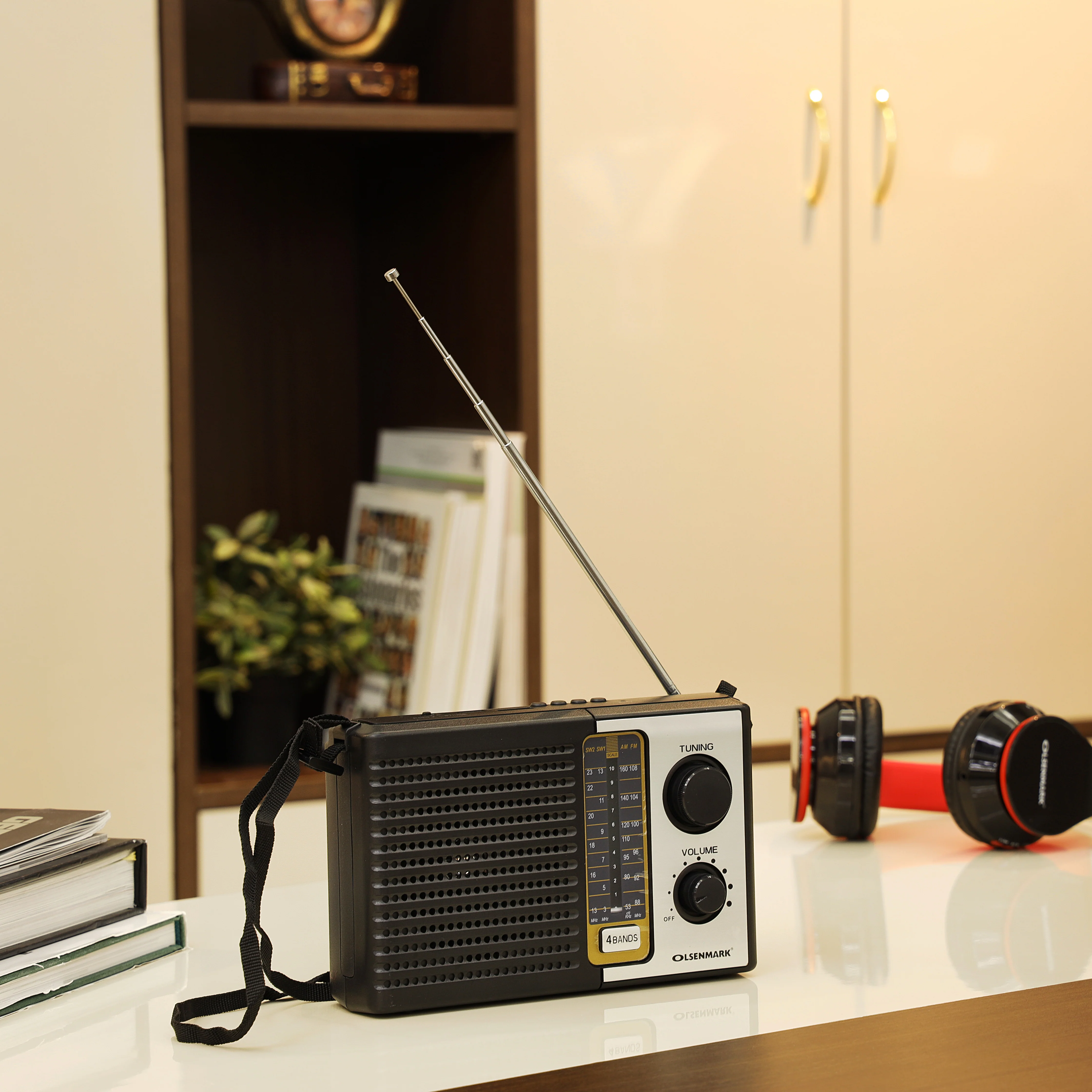 Olsenmark OMR1270 4 Band Radio | USB, Bluetooth with TF and MP3 playback & AC/DC power support | clear sound reception and portable design for home and travel use| - Image 3