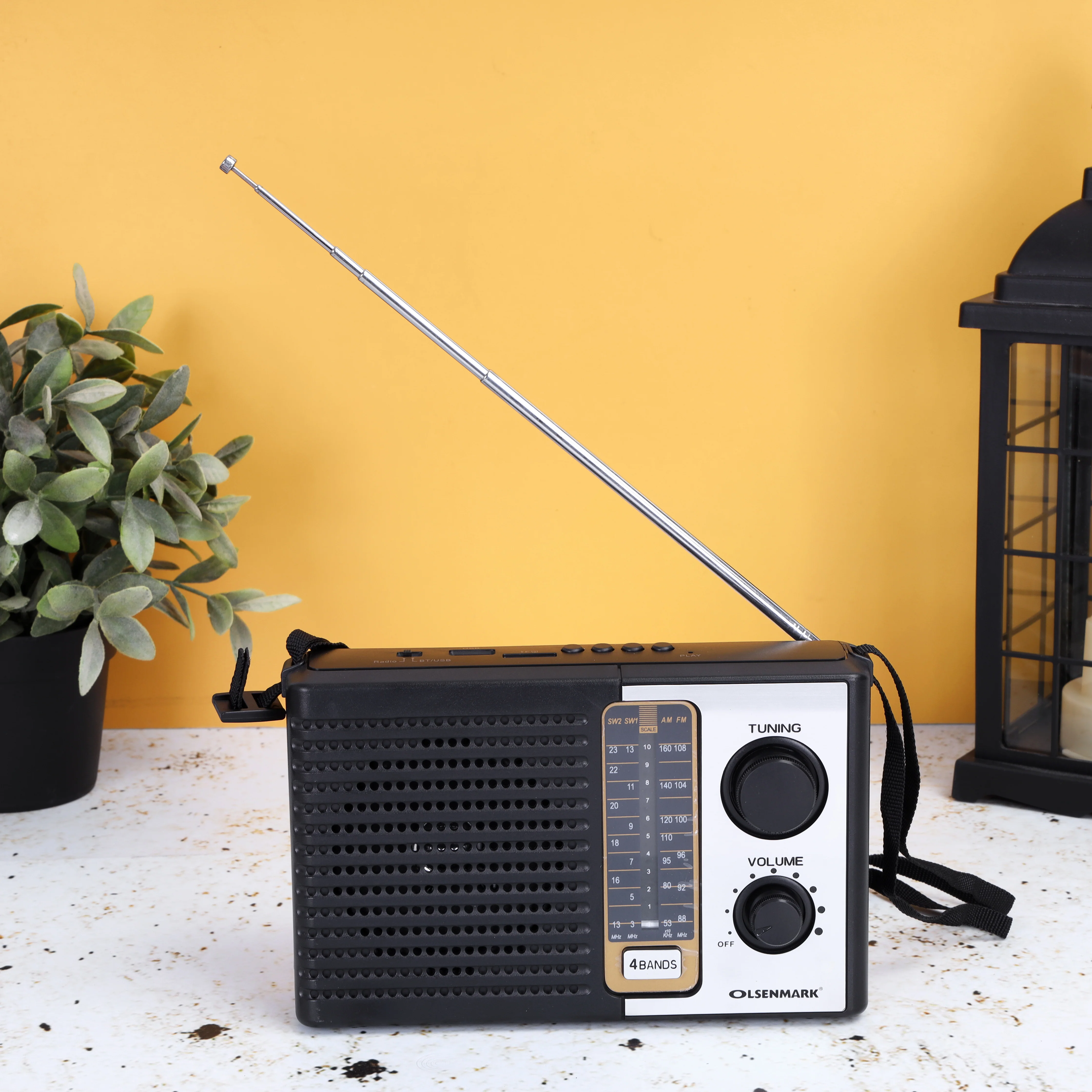 Olsenmark OMR1270 4 Band Radio | USB, Bluetooth with TF and MP3 playback & AC/DC power support | clear sound reception and portable design for home and travel use| - Image 4