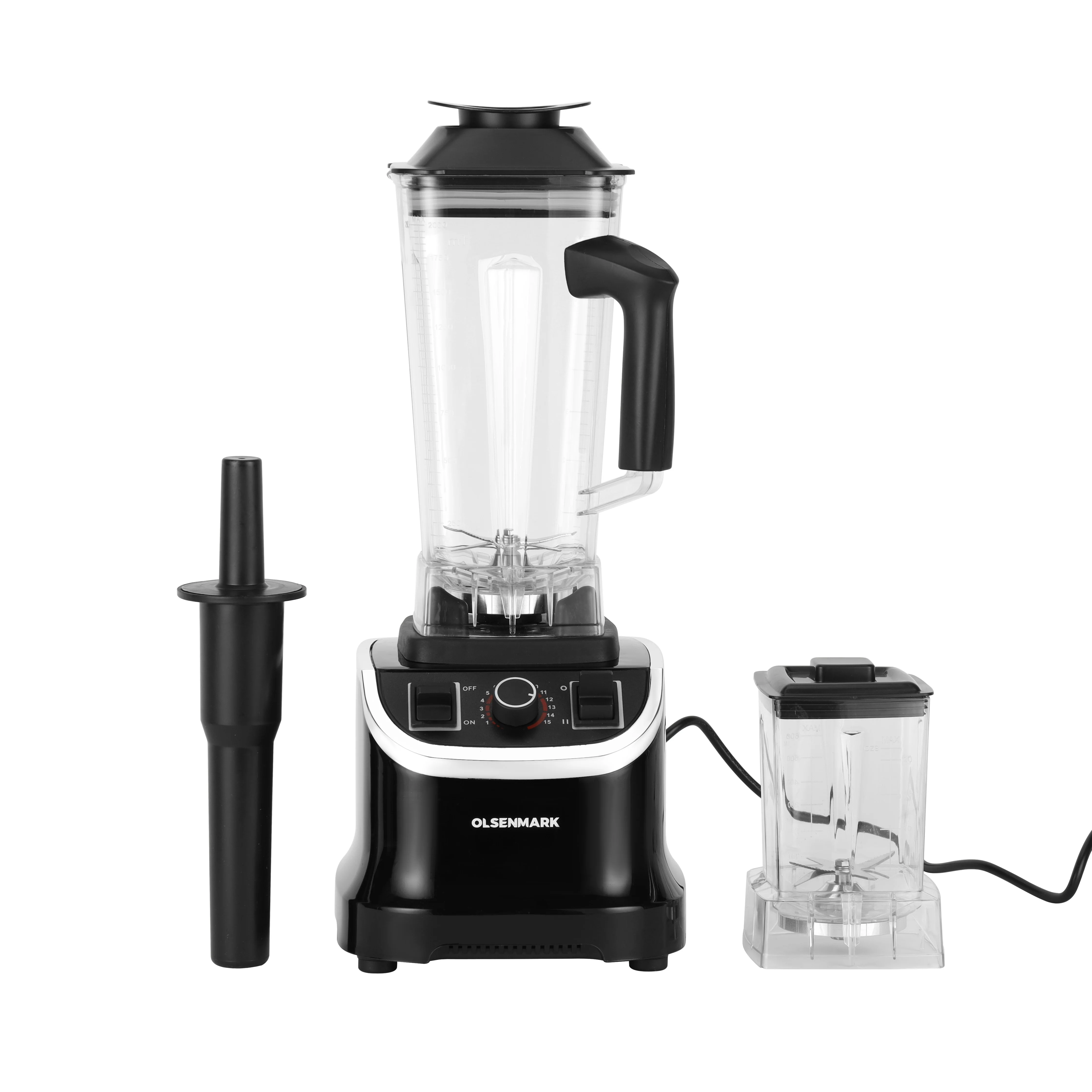 Olsenmark OMSB2403 Heavy Duty Blender 1800W | 2L jar & 2-in-1 blender & grinder | powerful blending & grinding, smoothies & food preparation with durable performance|