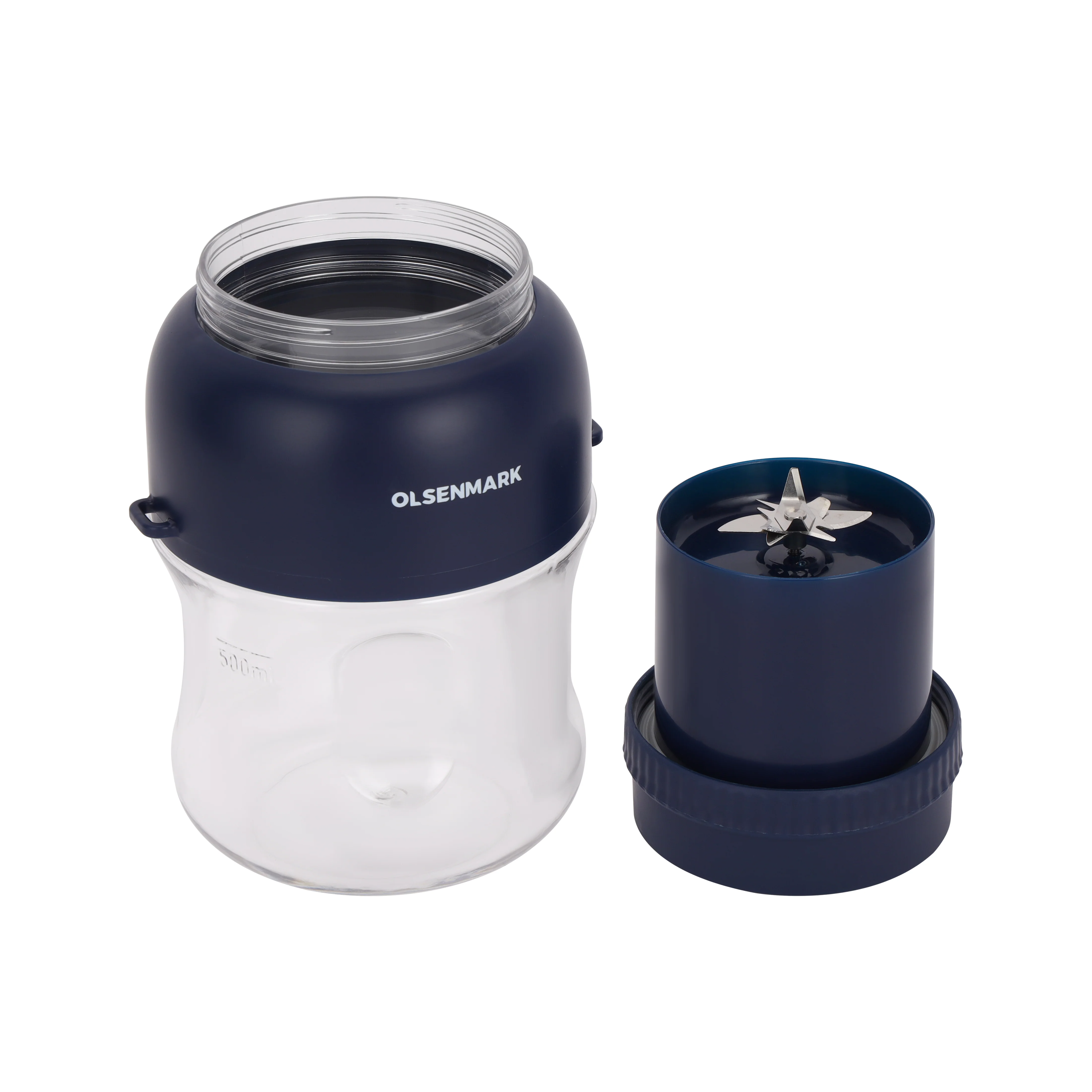 Olsenmark OMSB7046 Rechargeable Nutrition Blender| 500ml with 40W motor, stainless steel blades & portable USB Type-C charging| shakes & fresh juices anytime, anywhere| - Image 3