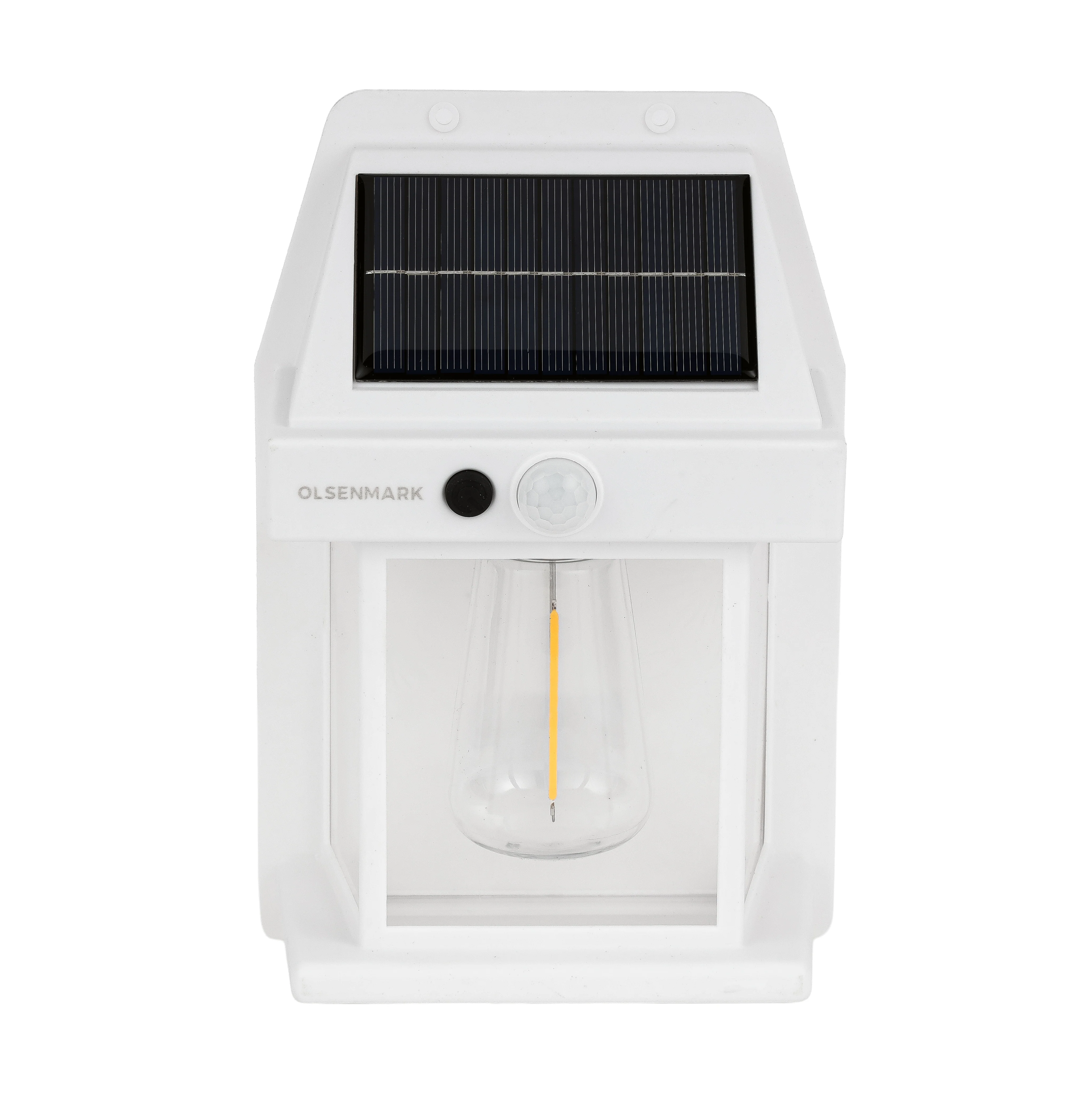 Olsenmark OMSOL2865 Solar Light | 3 brightness modes with IP65 protection & human motion sensor| 1200mAh lithium battery, warm 3000K light & efficient solar charging|