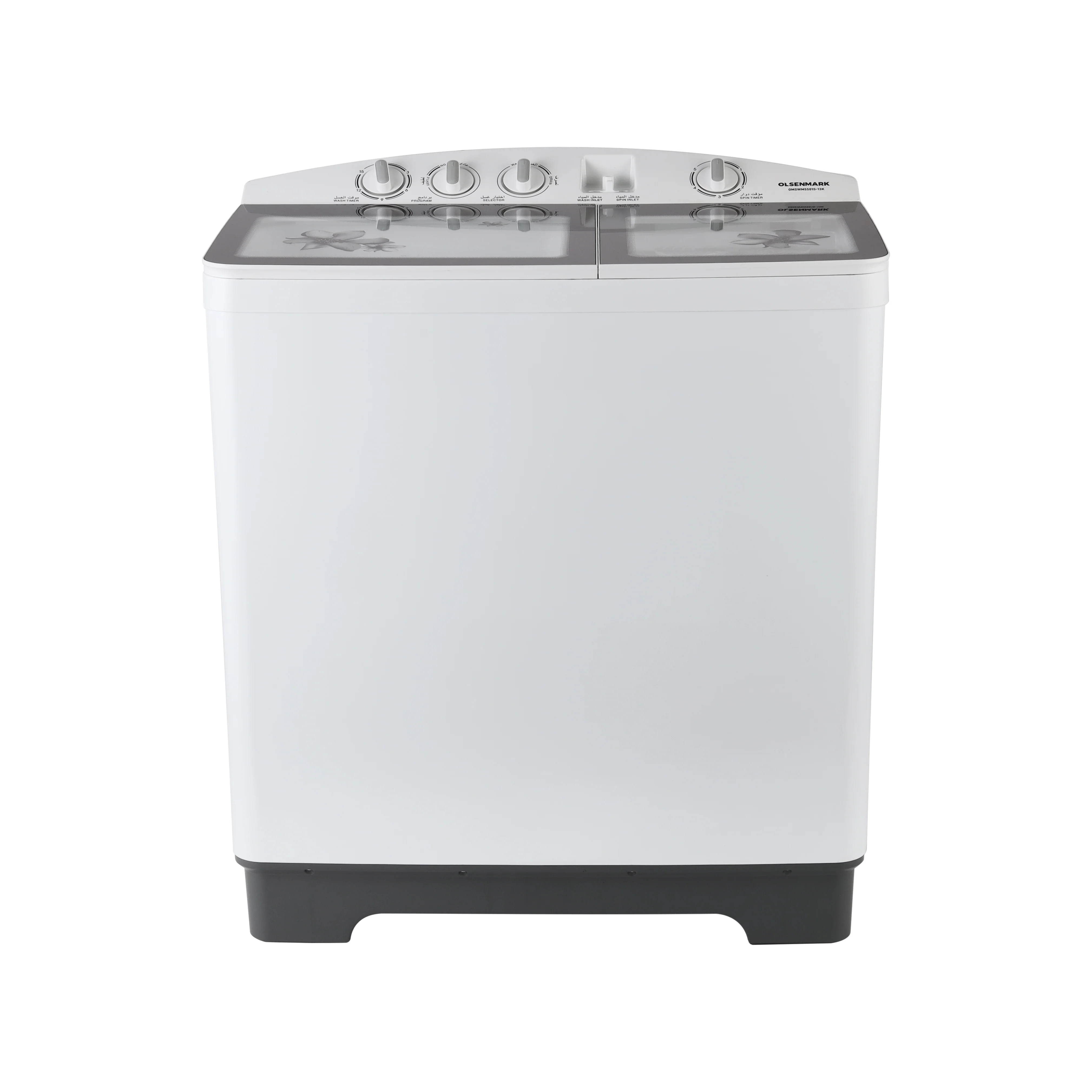 Olsenmark OMSWM5501-13K Twin Tub Washing Machine | large 13KG capacity & powerful washing performance| semi-automatic operation, durable design for daily needs|