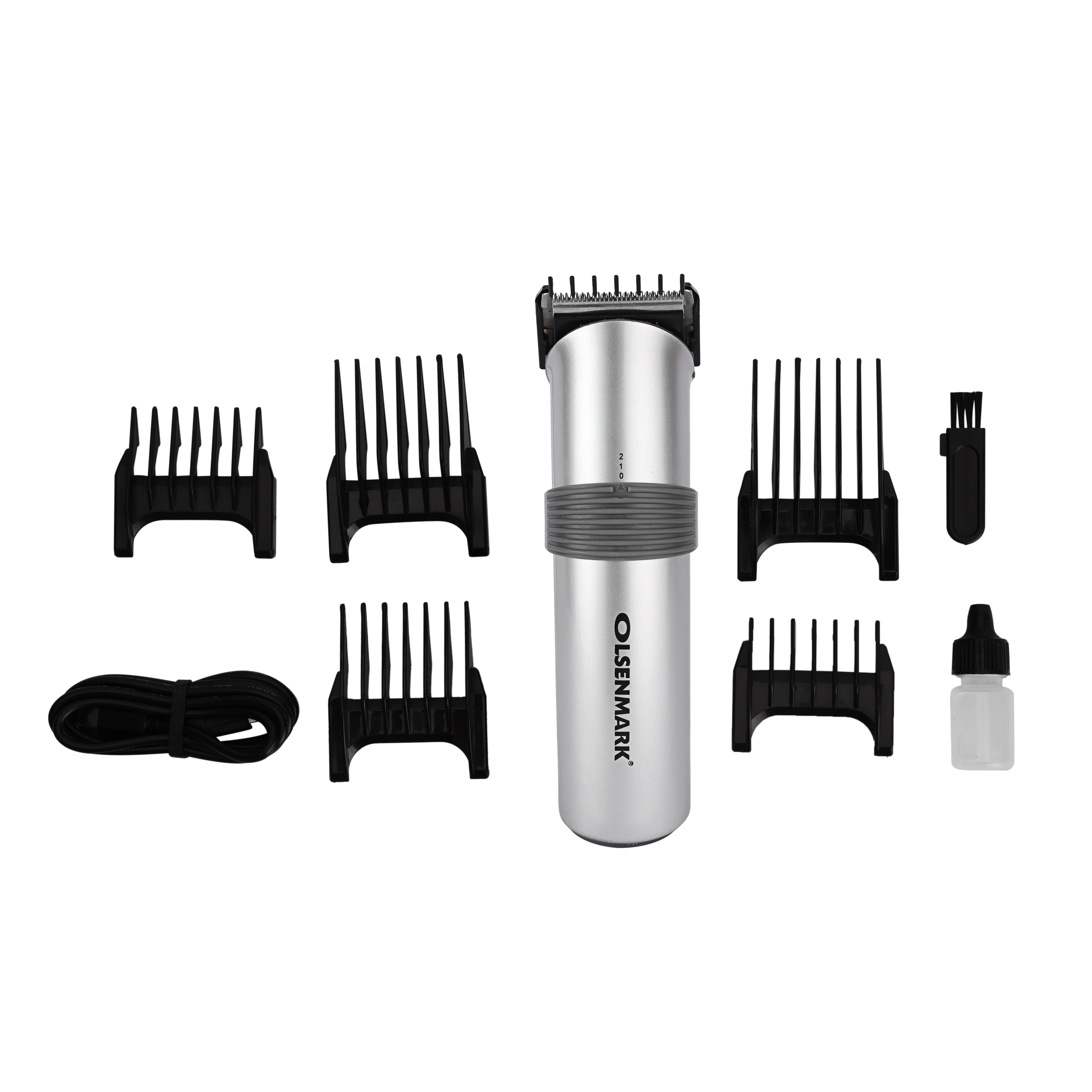 Olsenmark OMTR4081 Professional Hair Trimmer| 800mAh battery, 2-speed mode & stainless-steel blade| Type-C USB charging & 5 comb attachments for cordless grooming| - Image 2