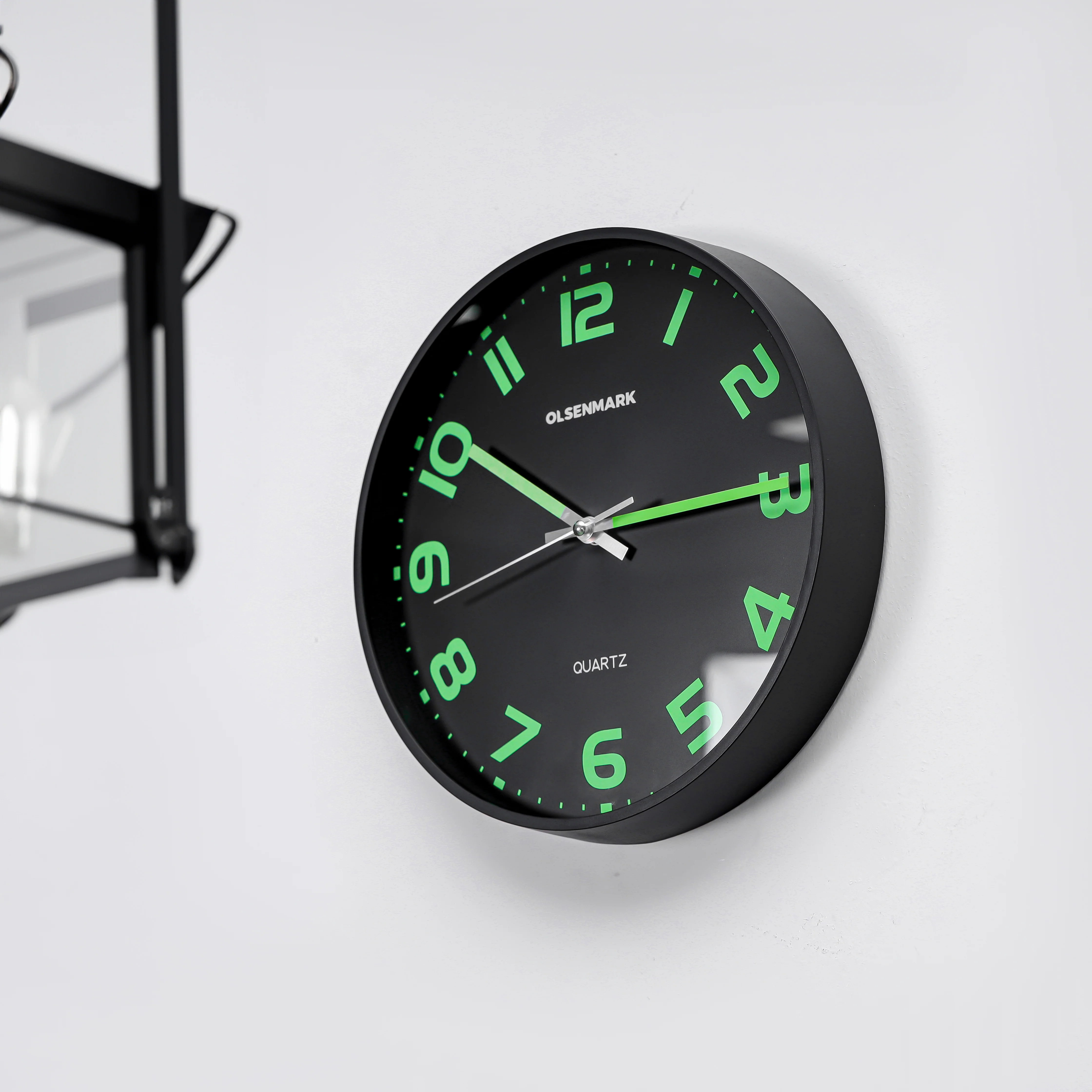 Olsenmark OMWC1776 Luminous Wall Clock | modern decorative design with glow-in-the-dark numerals & precise quartz movement| perfect for stylish home and office décor| - Image 5