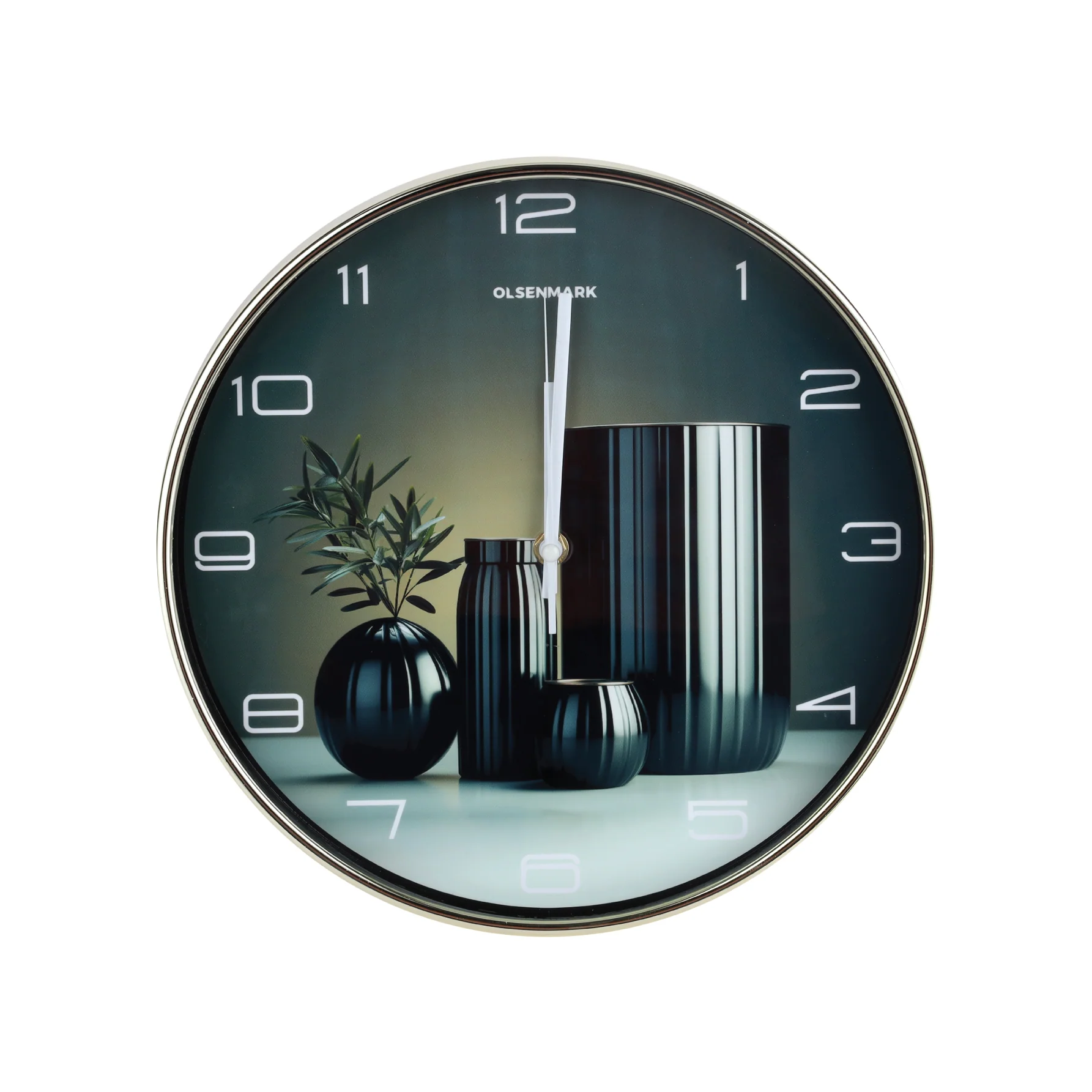 Olsenmark OMWC1911 Decorative Modern Wall Clock | sleek, stylish design with silent quartz movement| precise timekeeping, and elegant appeal for any home or office|