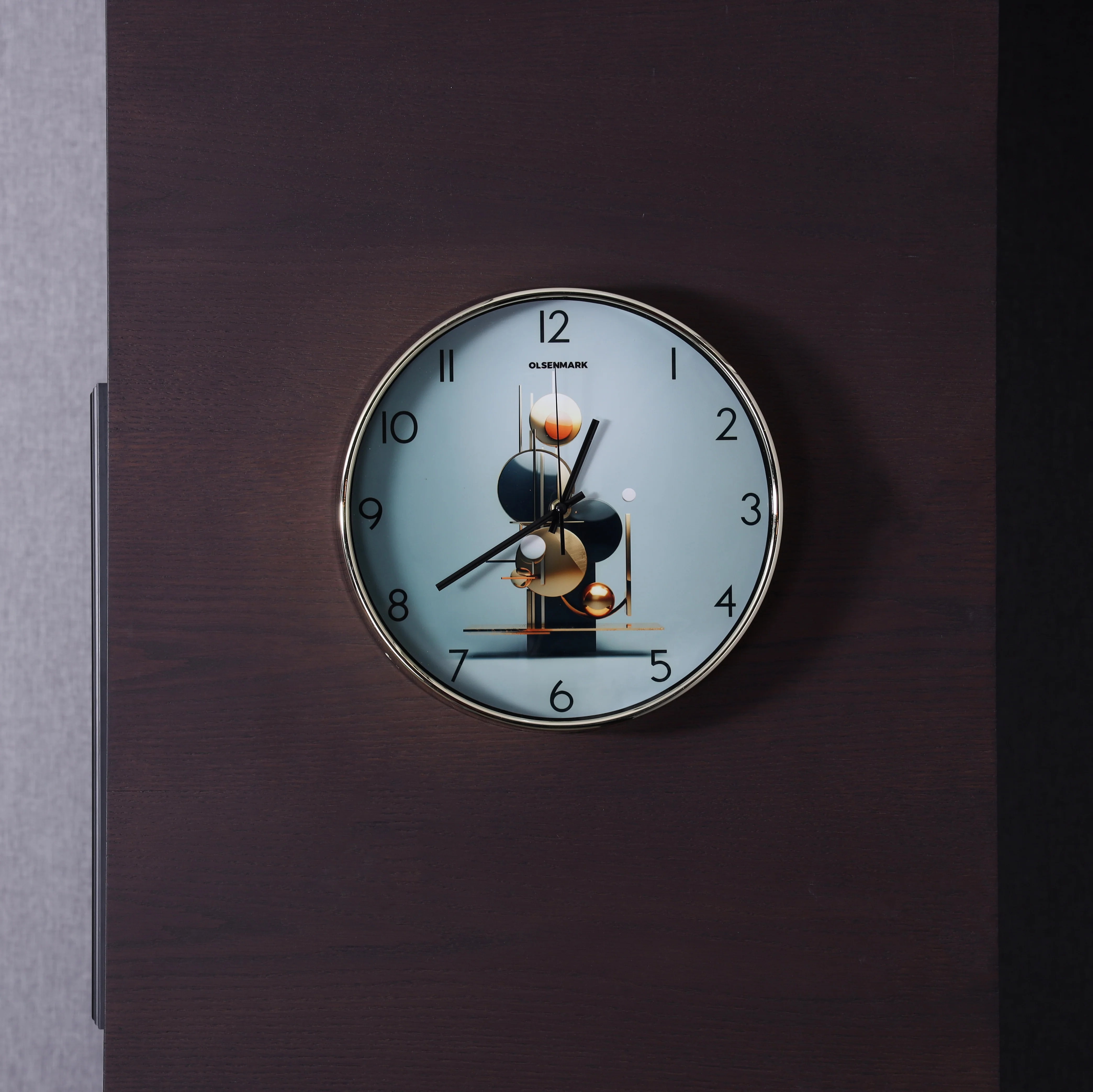 Olsenmark OMWC1914 Decorative Silent Quartz Wall Clock | modern designer aesthetics with accurate timekeeping| noiseless operation, a refined finish ideal for homes| - Image 2