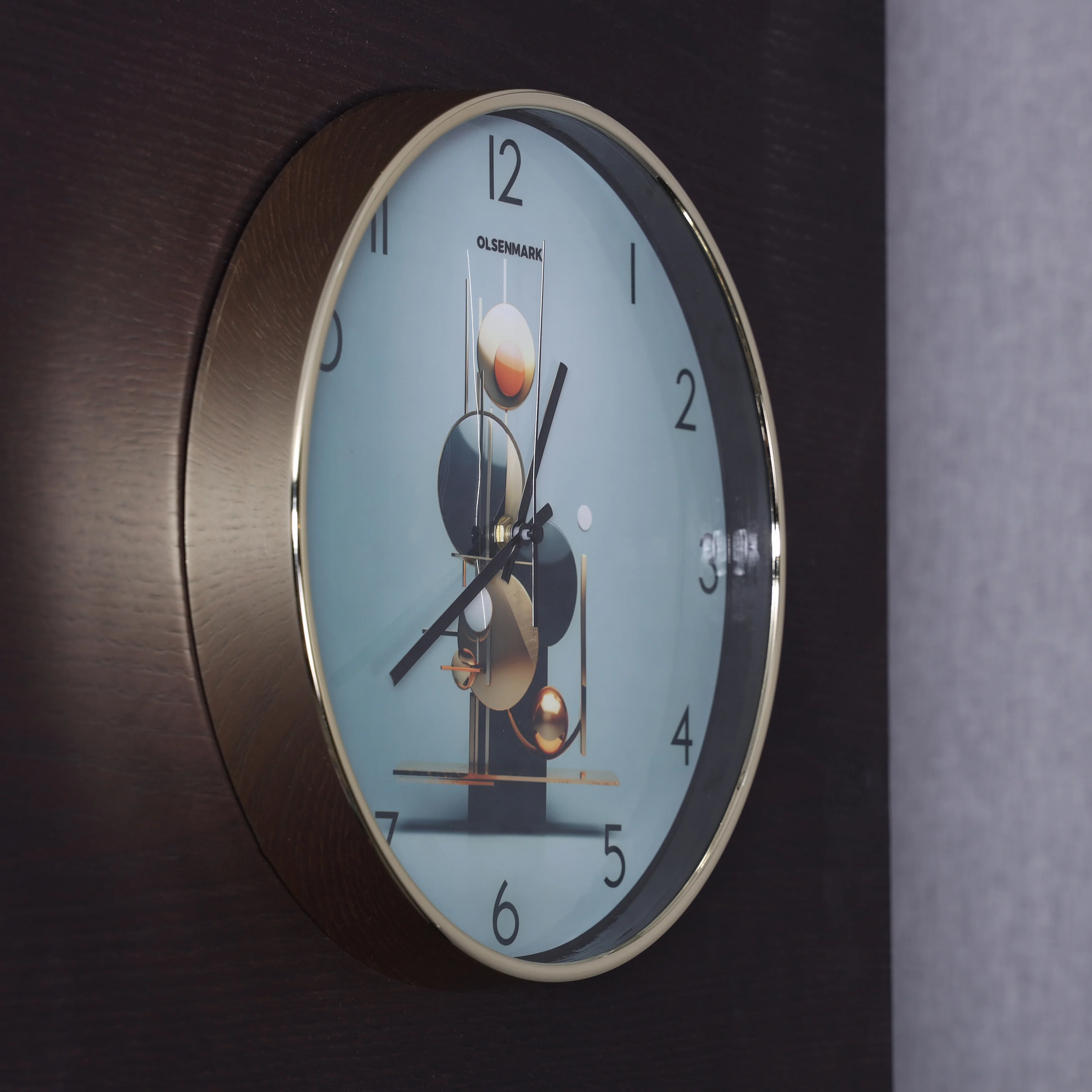 Olsenmark OMWC1914 Decorative Silent Quartz Wall Clock | modern designer aesthetics with accurate timekeeping| noiseless operation, a refined finish ideal for homes| - Image 4