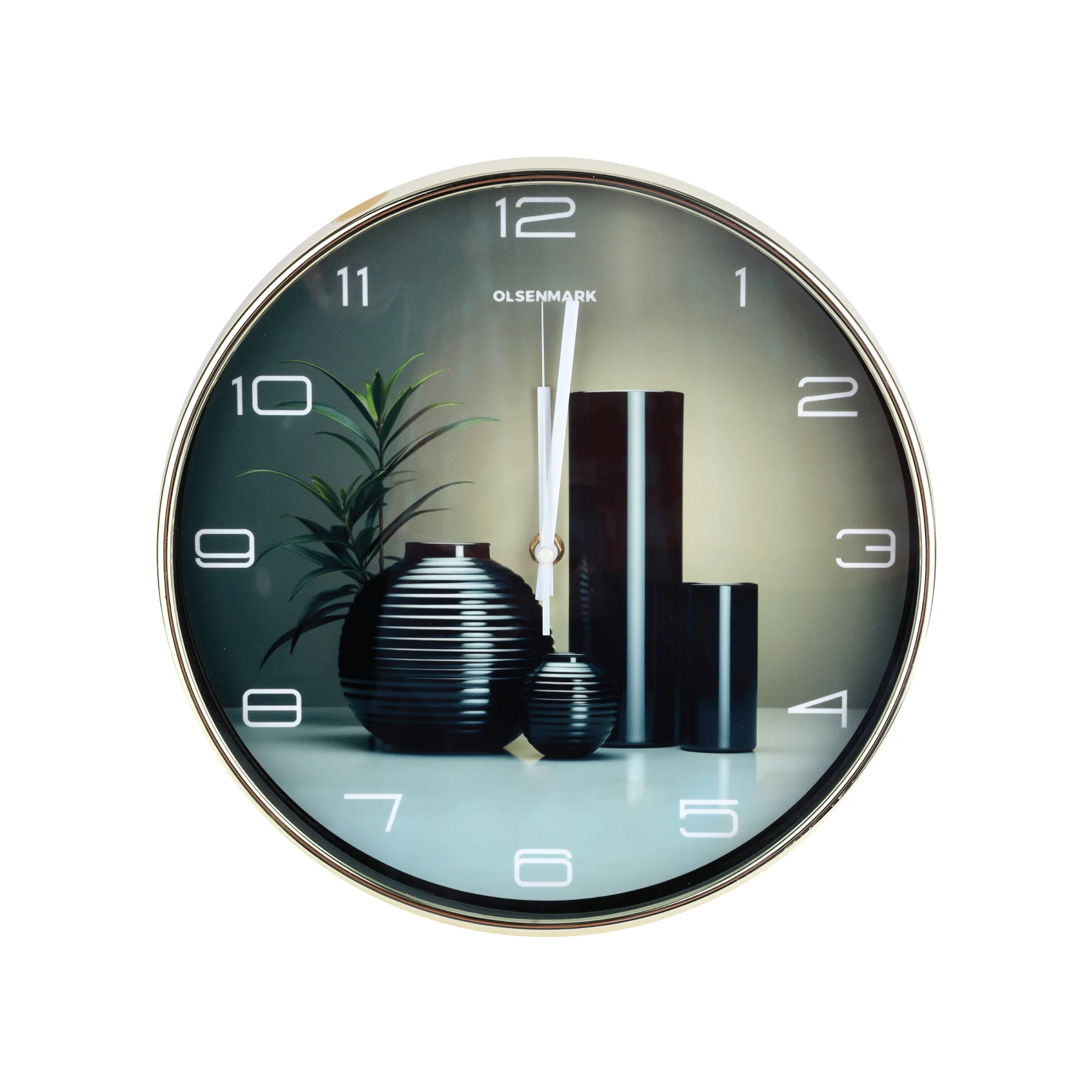 Olsenmark OMWC1915 Decorative Wall Clock | a modern design with silent quartz movement and clear dial visibility| elegant styling, perfect for enhancing any space|