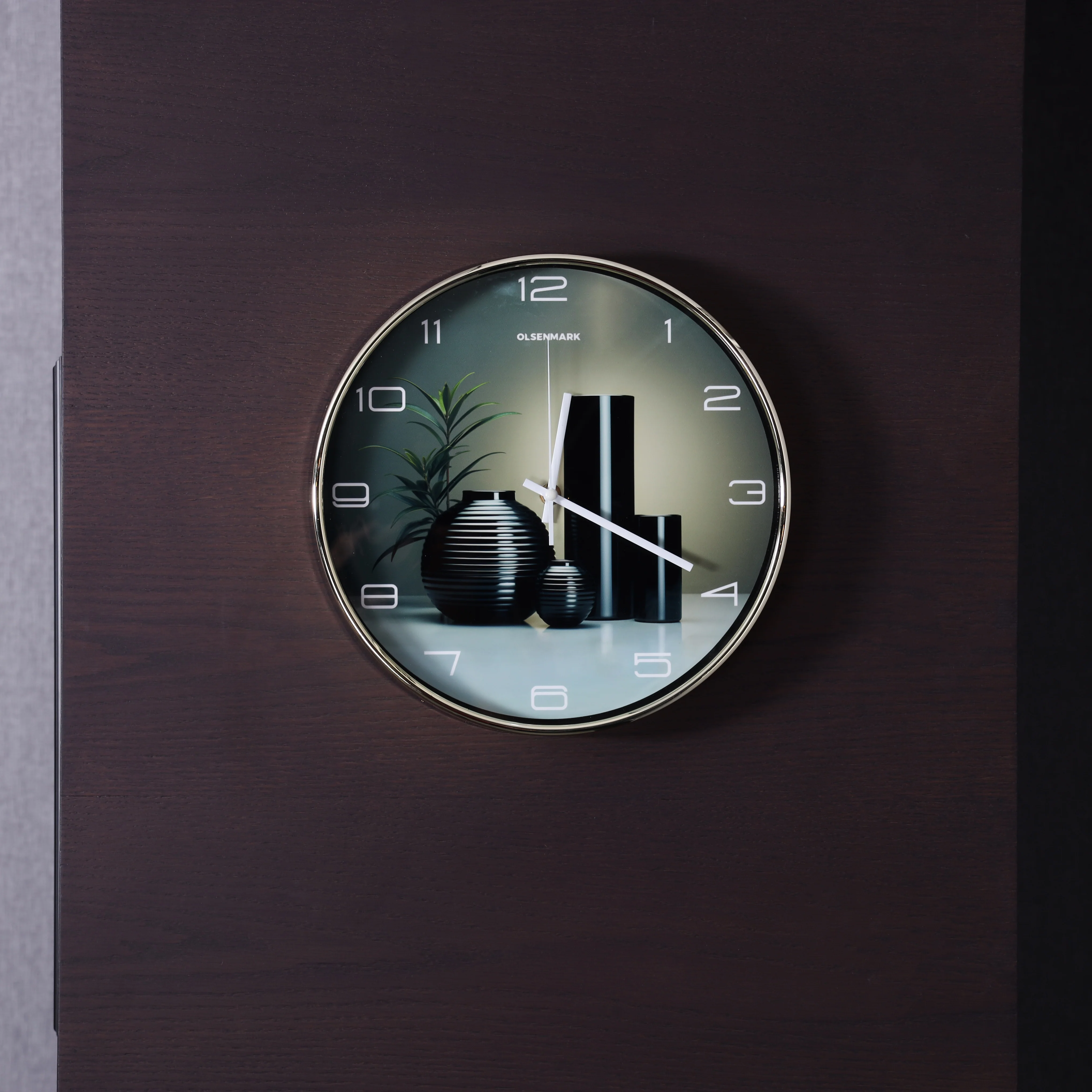 Olsenmark OMWC1915 Decorative Wall Clock | a modern design with silent quartz movement and clear dial visibility| elegant styling, perfect for enhancing any space| - Image 2