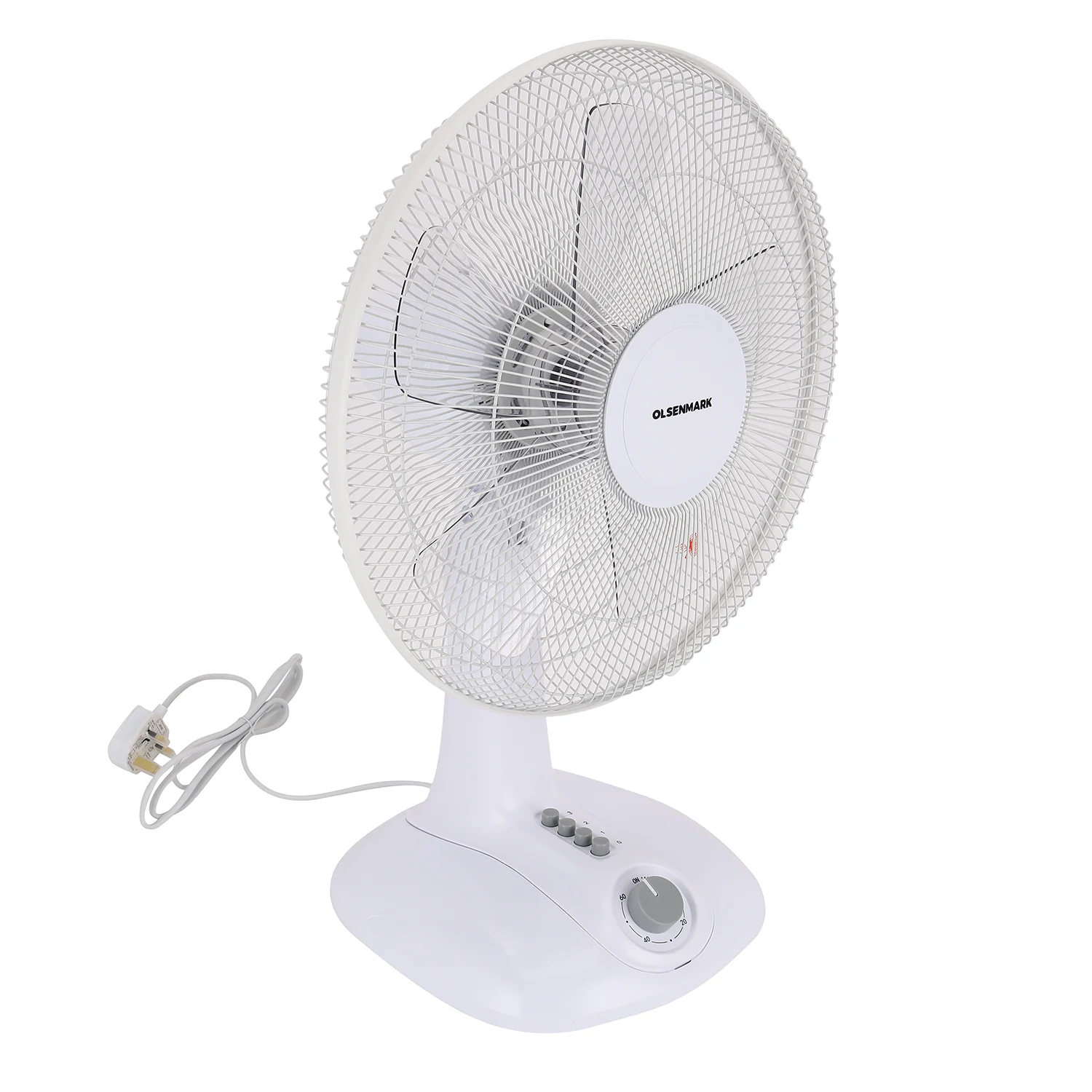 Olsenmark PMF1700 16 Inch Table Fan| 3 Speed Control, 5 AS Blades & Powerful Air Delivery| Wide Angle Oscillation & Overheat Protection and Portable Design, 60W Cooling Fan| - Image 4