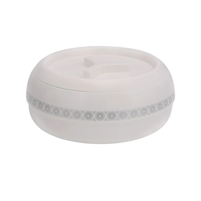 Royalford 2225 ML Zoria Insulated Casserole- RF11030| PP Body with Stainless Steel Inner Casting| BPA-Free| Easy to Carry| Firm Twist Lock| Casserole with Lid| Elegant and Unique Design| Super PU Insulation| White and Silver - Image 5