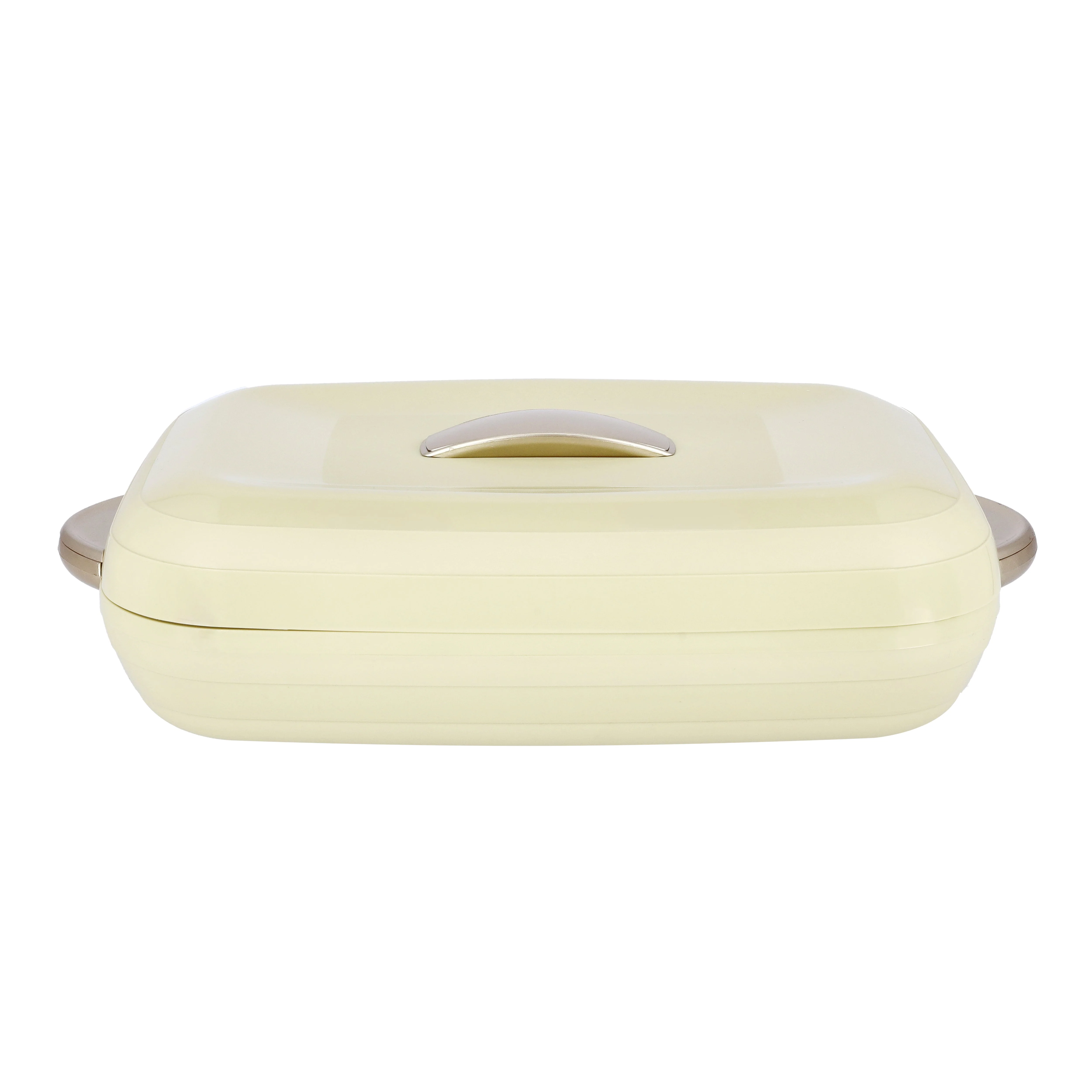 Royalford 3.5L Insulated Oval Hot Pot - Inner Glass Container, Elegant Hot Pot Food Warmer/Cooler | Thermal Soup/Salad Serving Bowl Hot Food Container with Comfortable Handles