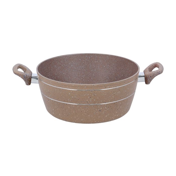Royalford 32cm Smart Casserole with Glass Lid - Comfortable Handle, Durable, High-Quality Aluminium Construction | Non-Stick Granite Coating | Ideal for Gas, Hot Plate, Induction & Ceramic Hobs - Image 2