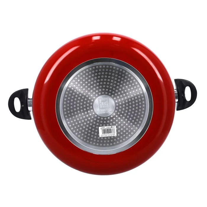 Royalford 36 Cm Aluminium Casserole with Glass Lid - Portable Durable with Ergonomic Handle & 3 Layer Non-Stick Coating | Compatible with Gas, Induction & Hot Plate, & Halogen - Image 4