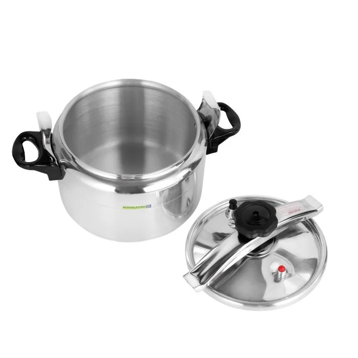 Royalford 5 Litre Aluminum Pressure Cooker RF11173 | Durable High Thickness Body |Three-Ply Base | Multi-Safety Device|  Safe Silicone Sealing Ring for Efficient Cooking - Image 4