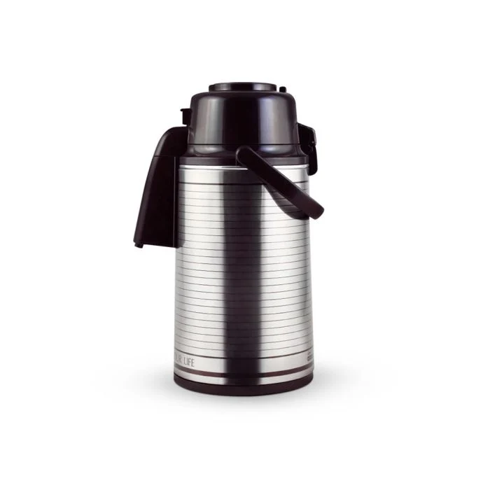 Royalford Airpot Flask, Double Wall Vacuum Insulation, 3L | RF10725 | 360 Rotating Base | Portable & Leak-Resistant | Pump Flask for Hot/ Cold Drinks, Tea, Coffee - Image 2