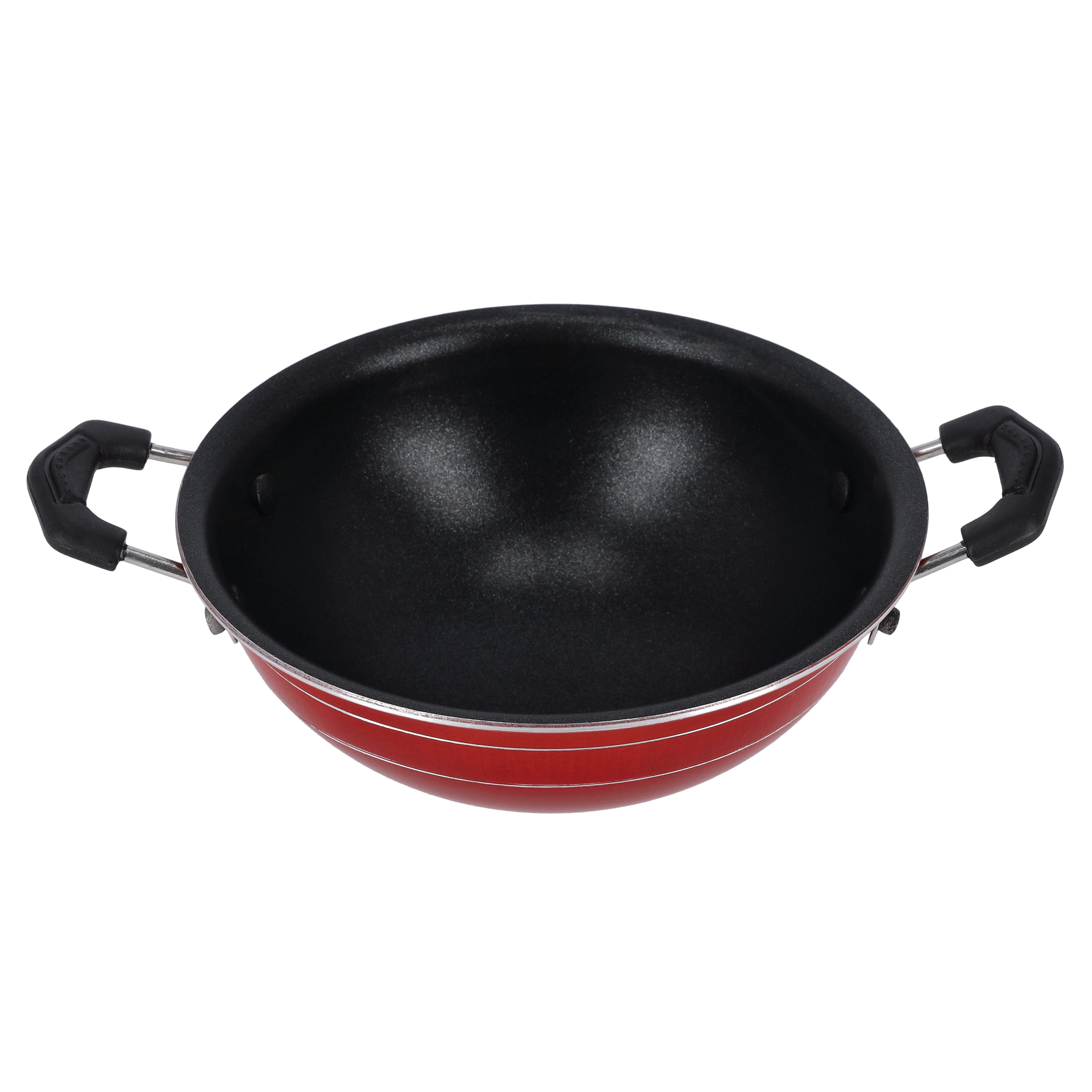 Royalford RF10005 26cm Non-Stick Mini Kadai | Stainless Steel Lid | DuPont Coated Aluminium Body | 2.6mm Thick | Cool-touch handles with knob | PFOA Free Cookware - Image 3