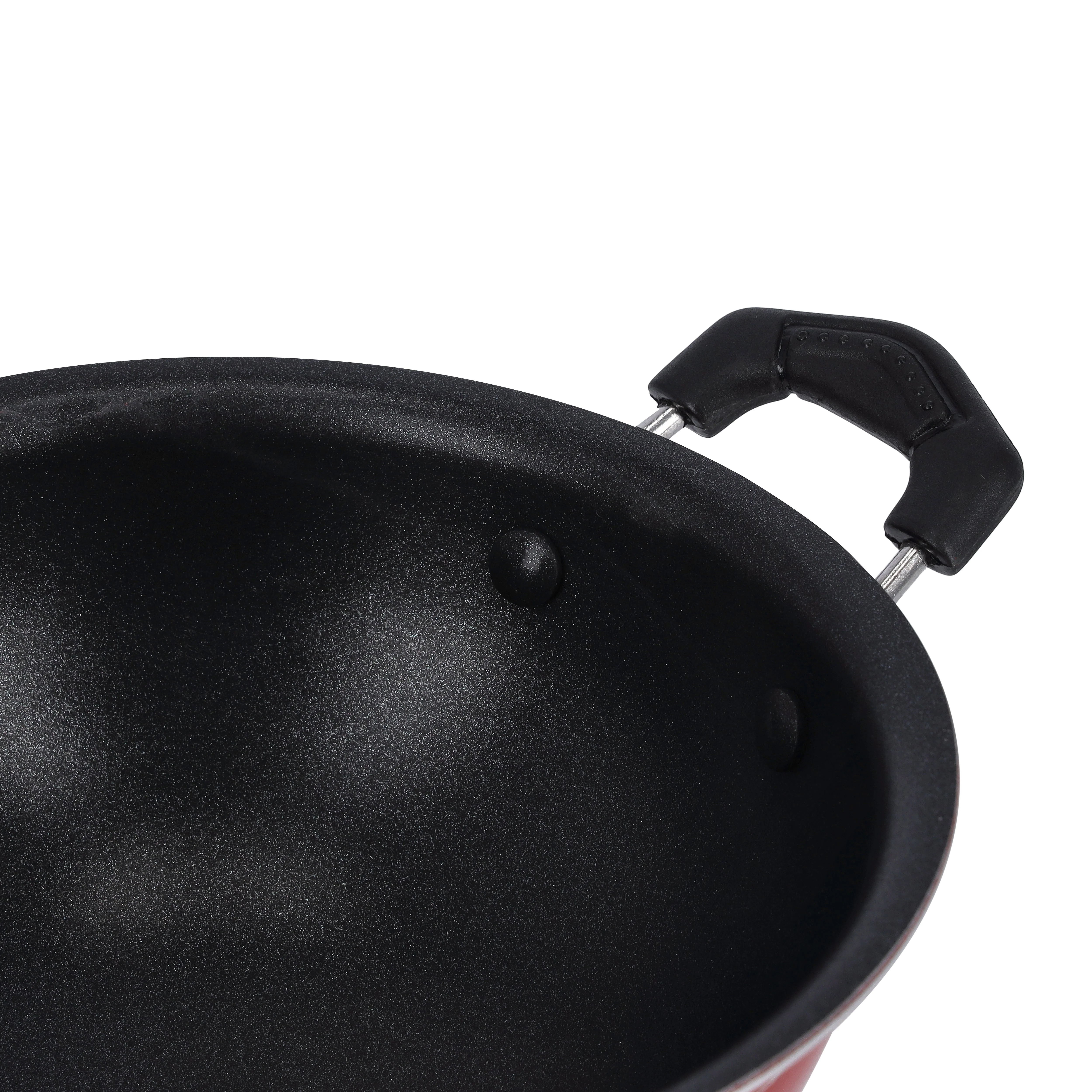 Royalford RF10005 26cm Non-Stick Mini Kadai | Stainless Steel Lid | DuPont Coated Aluminium Body | 2.6mm Thick | Cool-touch handles with knob | PFOA Free Cookware - Image 5