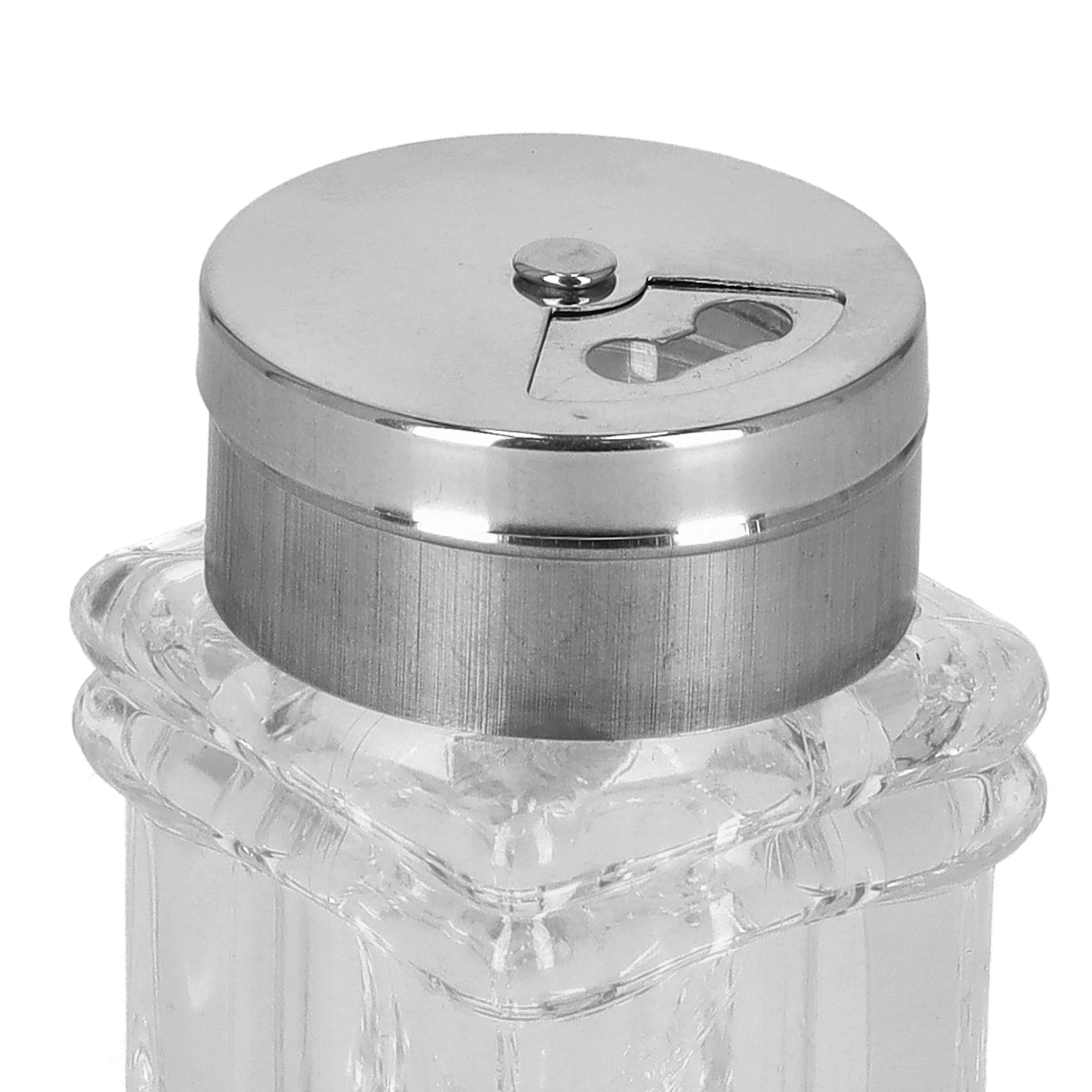 Royalford RF10078 Crystalia Salt Shaker Clear Glass Salt Dispenser | Stainless Steel Lid for Dining Table & Restaurant Use | Elegant Design & Easy Controlled Dispensing - Image 4