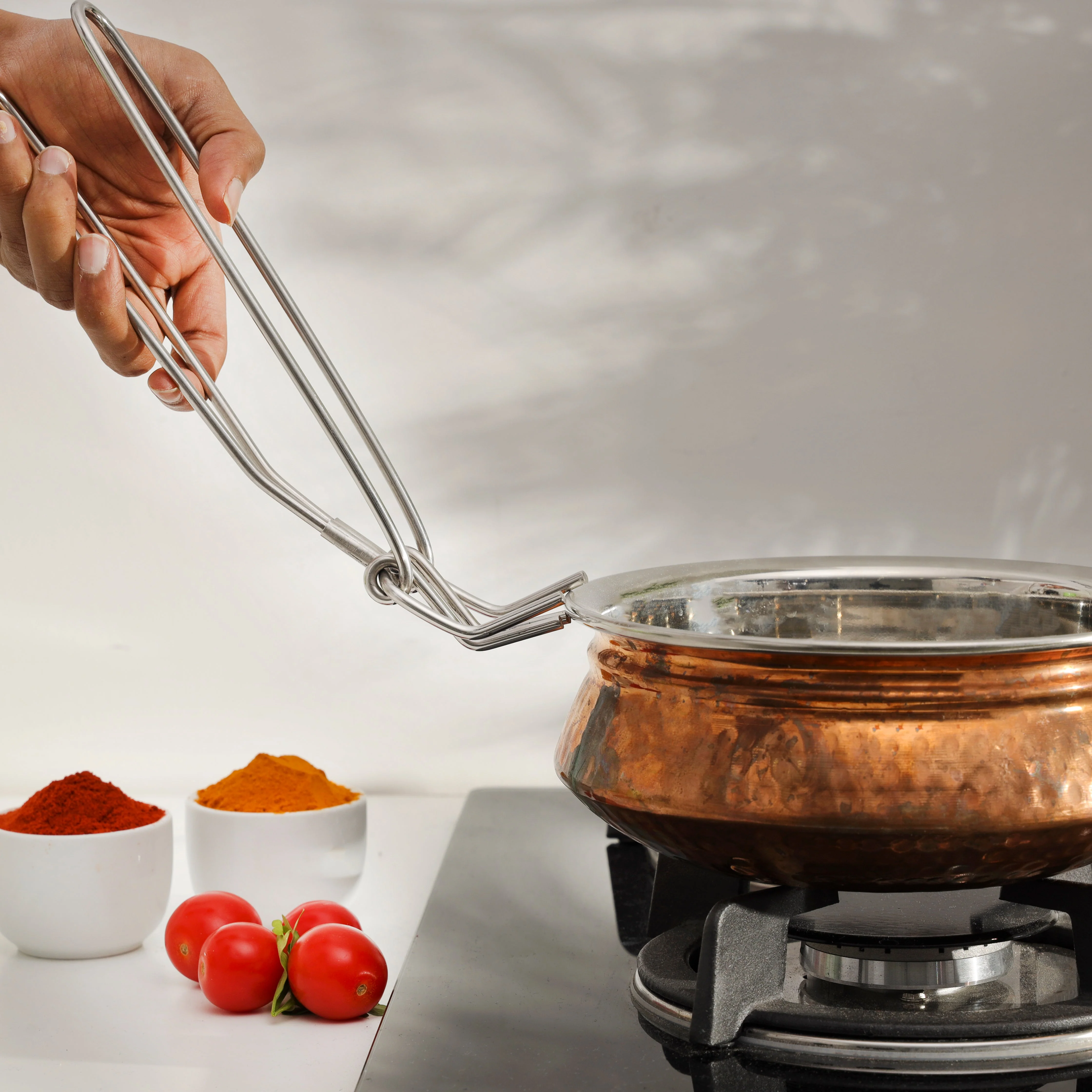 Royalford RF10144 Doctor Pakkad stainless steel kitchen tongs| strong grip and heat-resistant | Durable, ideal for safely handling hot cookware, for daily uses| - Image 2