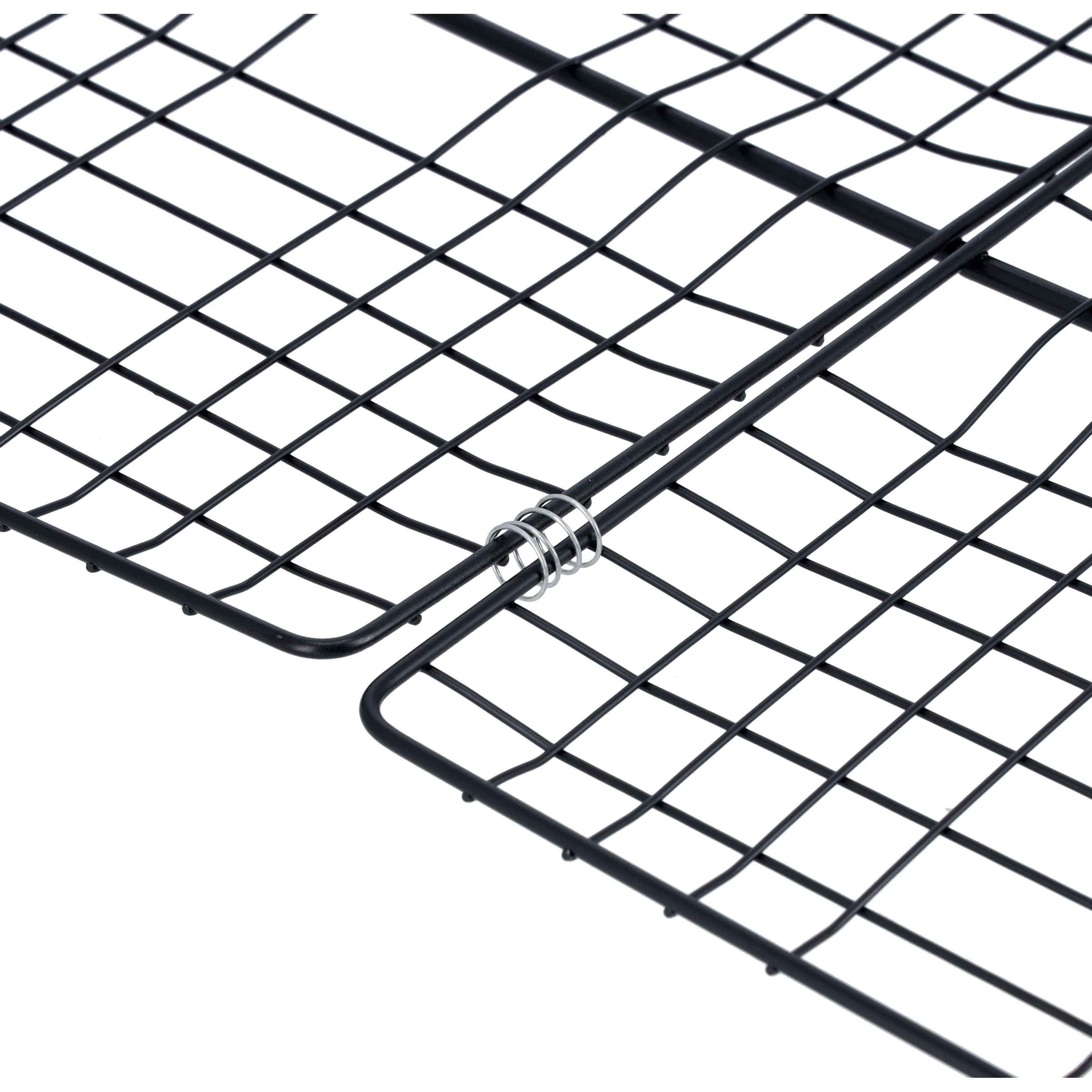 Royalford RF10374 Barbecue Grill Rack | Heavy Duty E-Coated Iron BBQ Grilling Basket | Heat Resistant Wooden Handle for Chicken, Fish, Meat & Vegetables Outdoor Use - Image 4