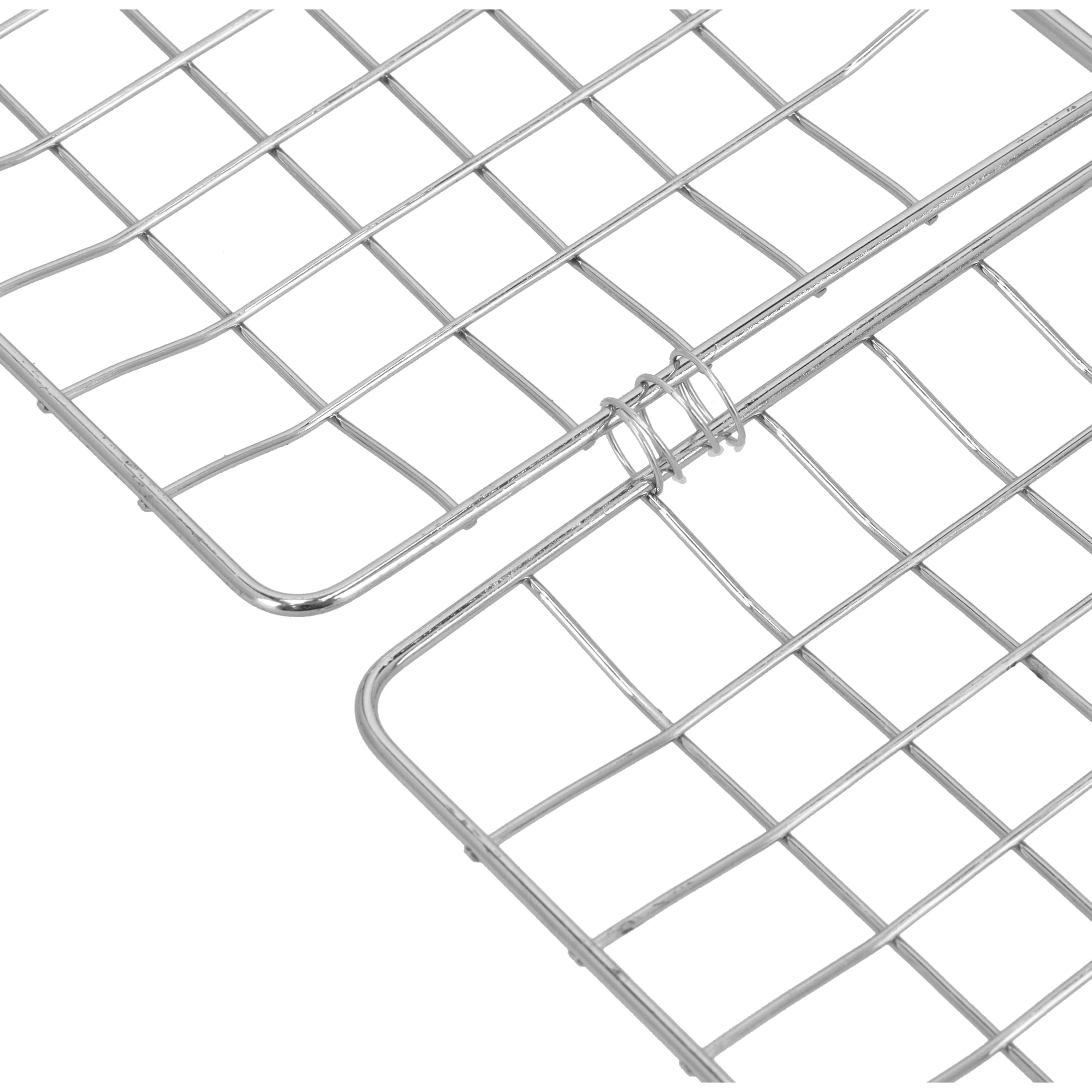 Royalford RF10382 BBQ Grill Chromium Plated Iron Rack| Wooden Handle | Heavy Duty Barbecue Grilling Basket | Perfect for Chicken, Fish, Meat & Vegetables, Outdoor Use - Image 4