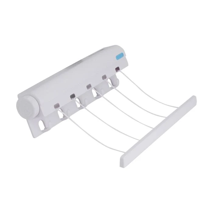 Royalford RF10730 Indoor Cloth Hanger Rope | Retractable Flexible Clothesline up to 3.7M | Strong ABS Body | Space-Saving Wall Mounted Design for Indoor Laundry Drying - Image 3