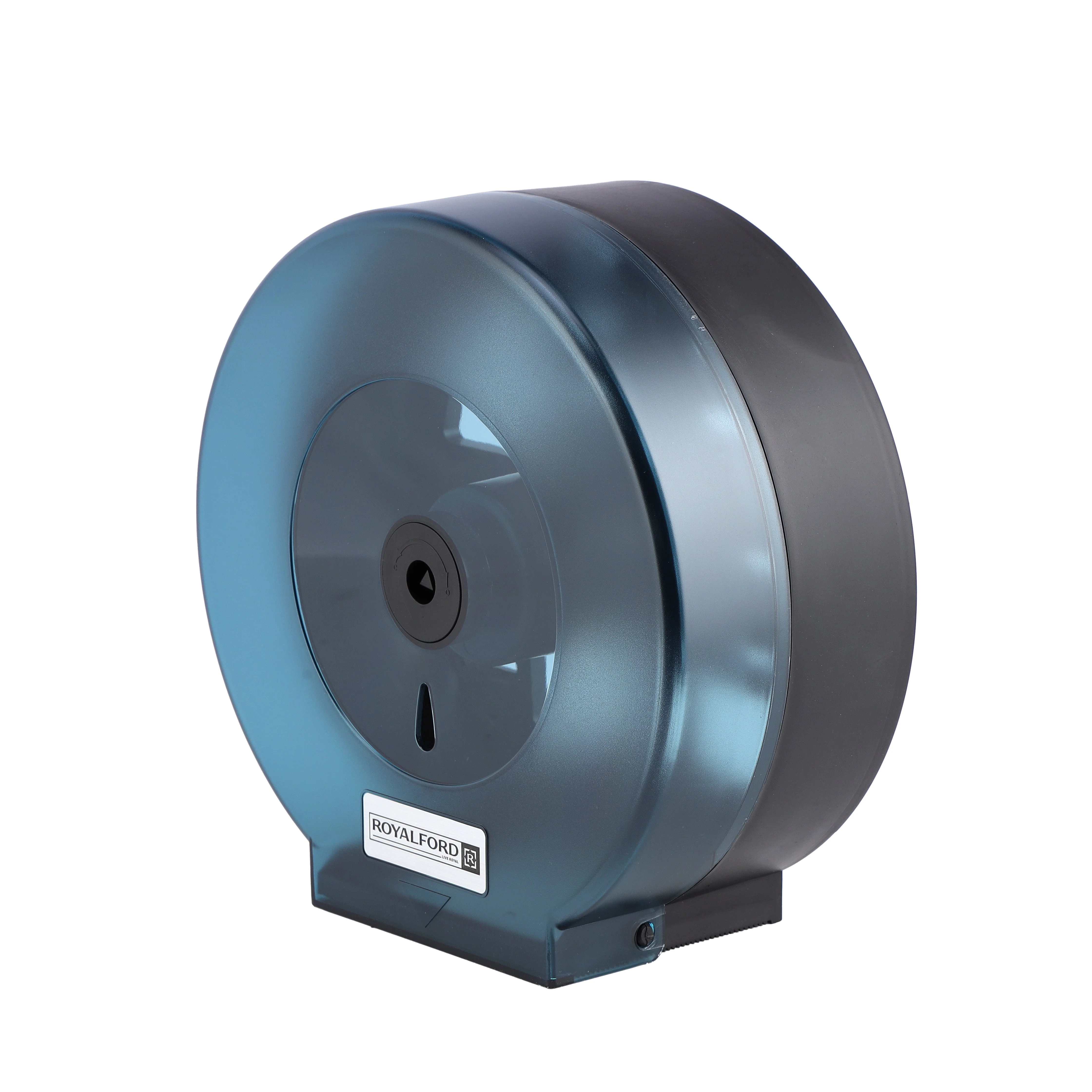Royalford RF10731 Paper Roll Dispenser | Durable Hygienic Tissue Holder | Vertical Access Window | ABS Wall Mounted Lockable Design for Bathroom, Restaurant & Hospitals