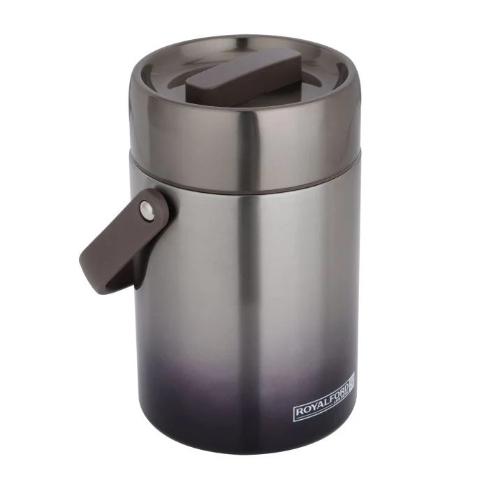 Royalford RF10985 Double Wall Vacuum Insulated Lunch Box 2.0L | 304 Stainless Steel Containers |PP Inner Lids | Easy Carry Handle for Office, School & Travel Use - Image 2