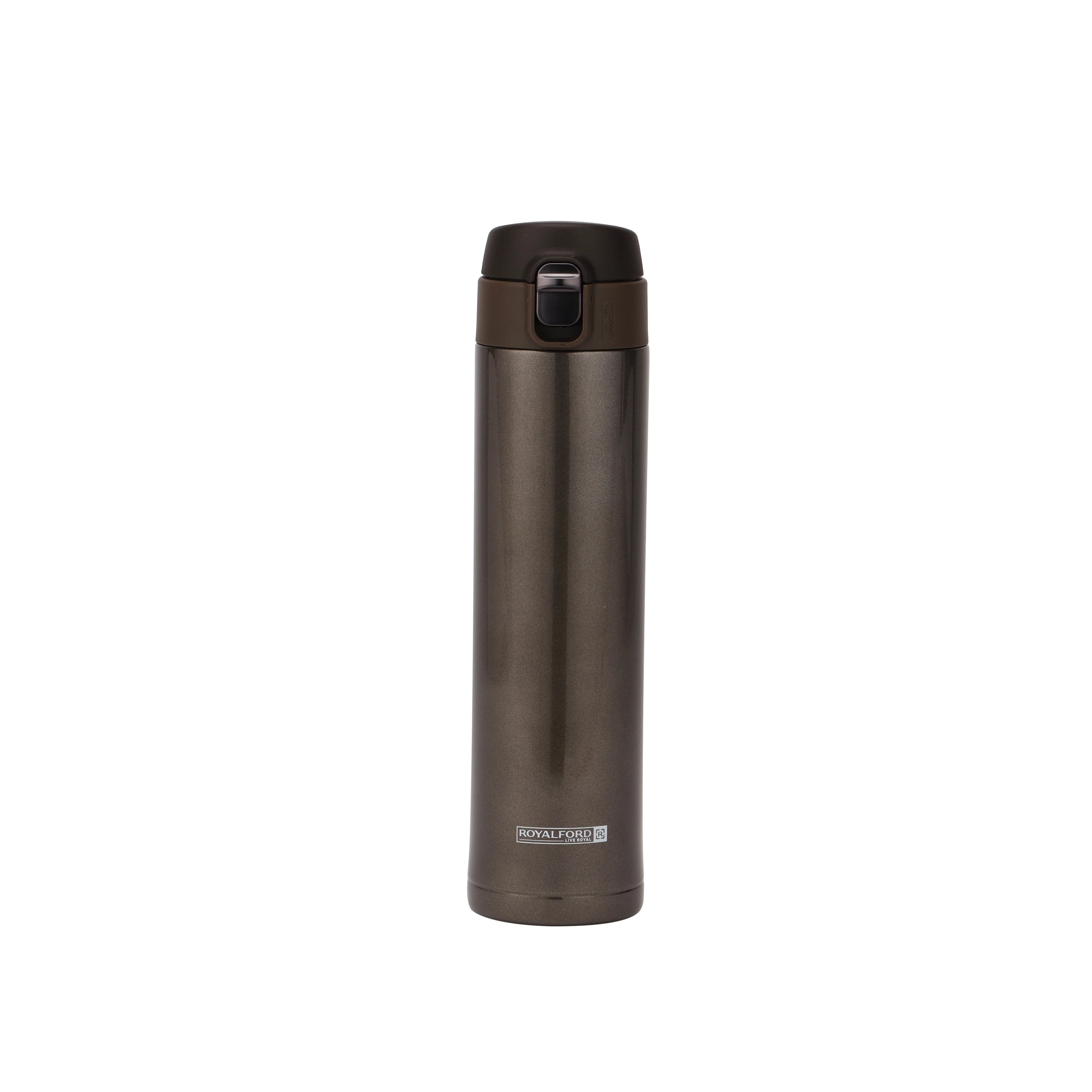 Royalford RF11246 520ml Vacuum Water Bottle | Stainless Steel with double-wall insulation & leak-resistant lid| SS304 inner, keeps drinks hot or cold for hours|