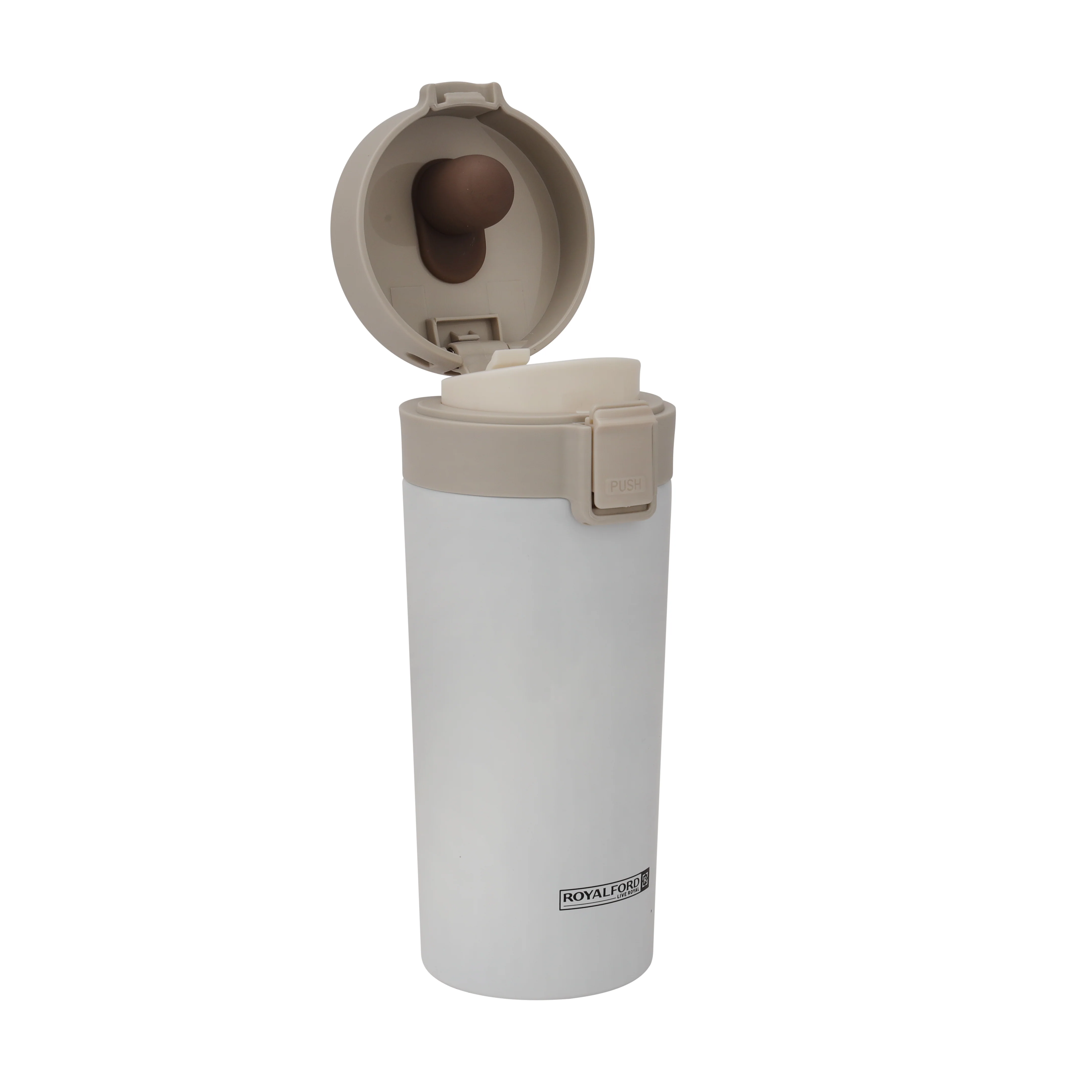 Royalford RF11247 380ml Stainless Steel Vacuum Tumbler | featuring double-wall insulation & leak-resistant lid| Comfortable Grip & hot/cold retention for hours| - Image 5