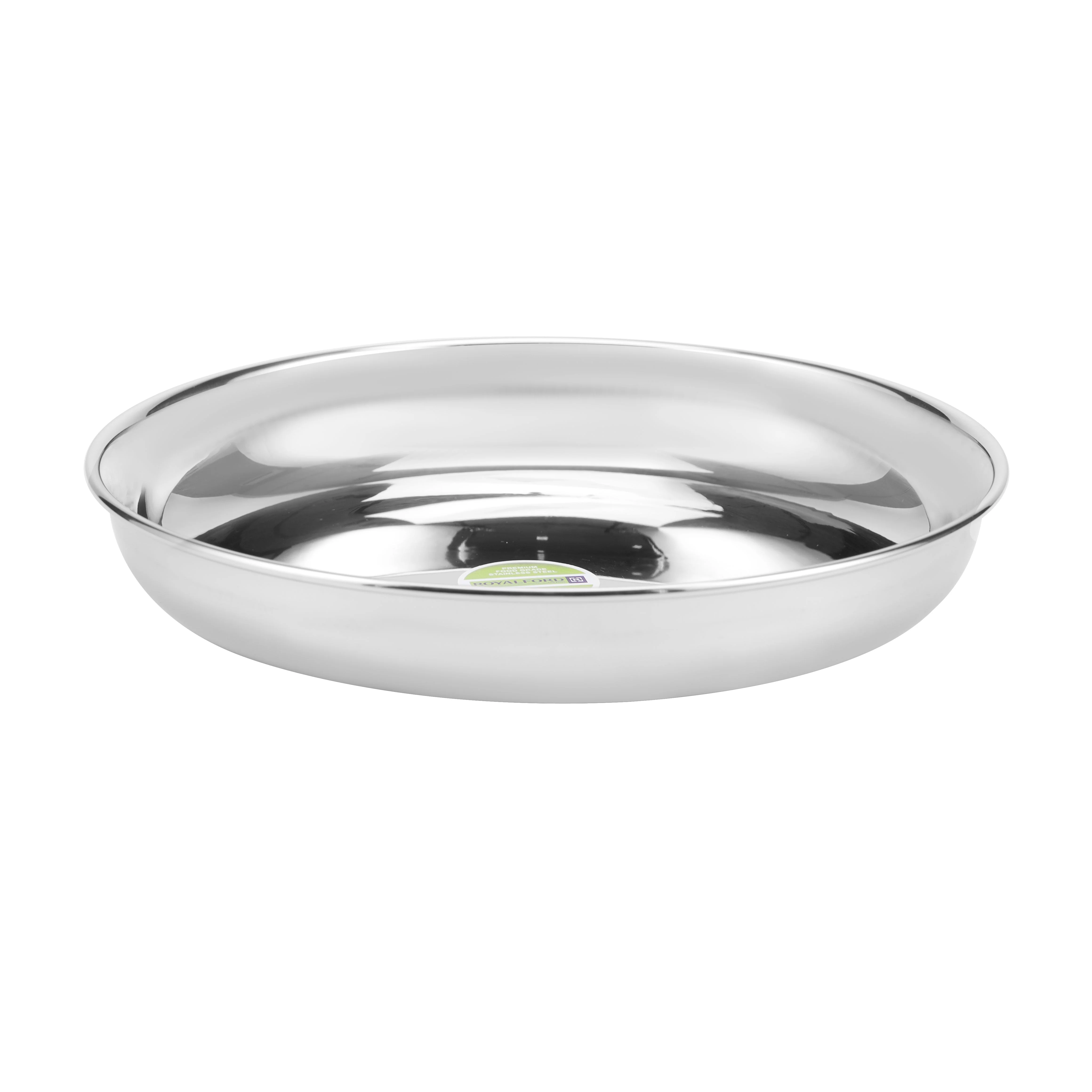Royalford RF11467 stainless steel rice plate| 21cm, 23cm and 25cm sizes, mirror finish & durable| rust-resistant, easy to clean, for serving meals at home & restaurants| - Image 4