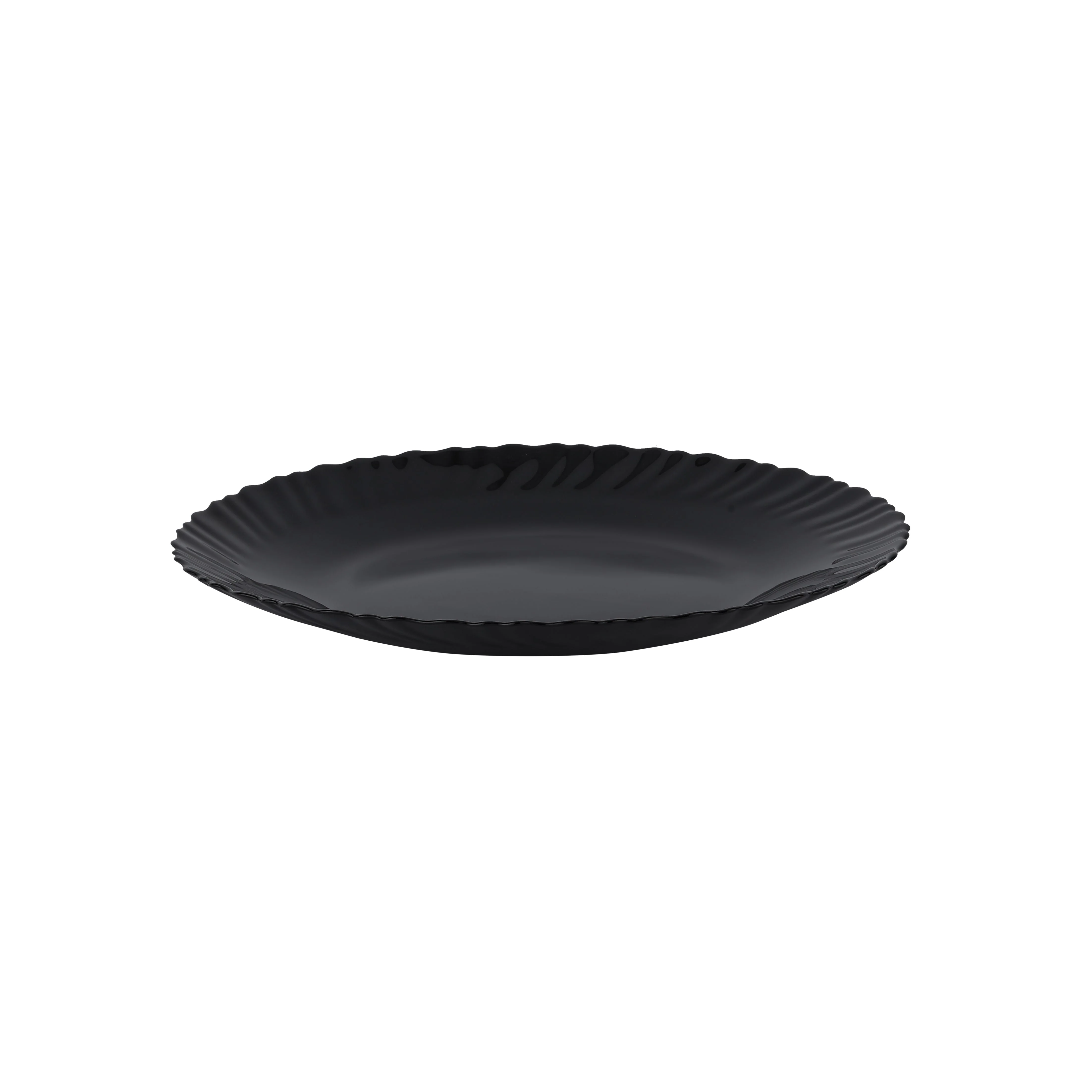Royalford RF11901 10.5" Opalware Dinner Plate| stylish black wave design & chip-resistant build| lightweight body & is microwave, dishwasher safe for daily use| - Image 3