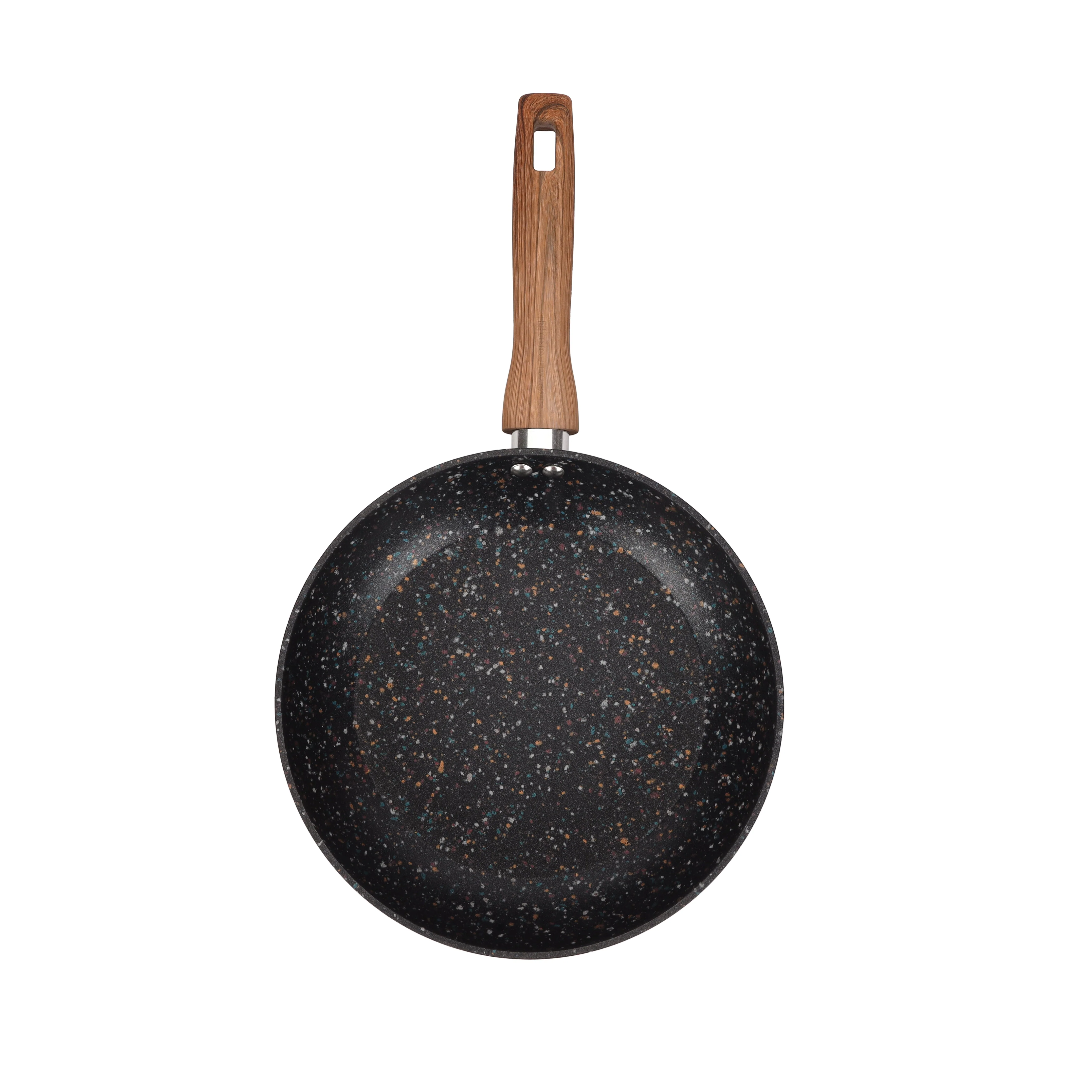 Royalford RF12012 26cm Frypan | Forged Aluminium Body | Granite Non-Stick Coating | Induction Compatible Base | PFOA-Free Design & Soft-Touch Wooden Finish Handle - Image 2