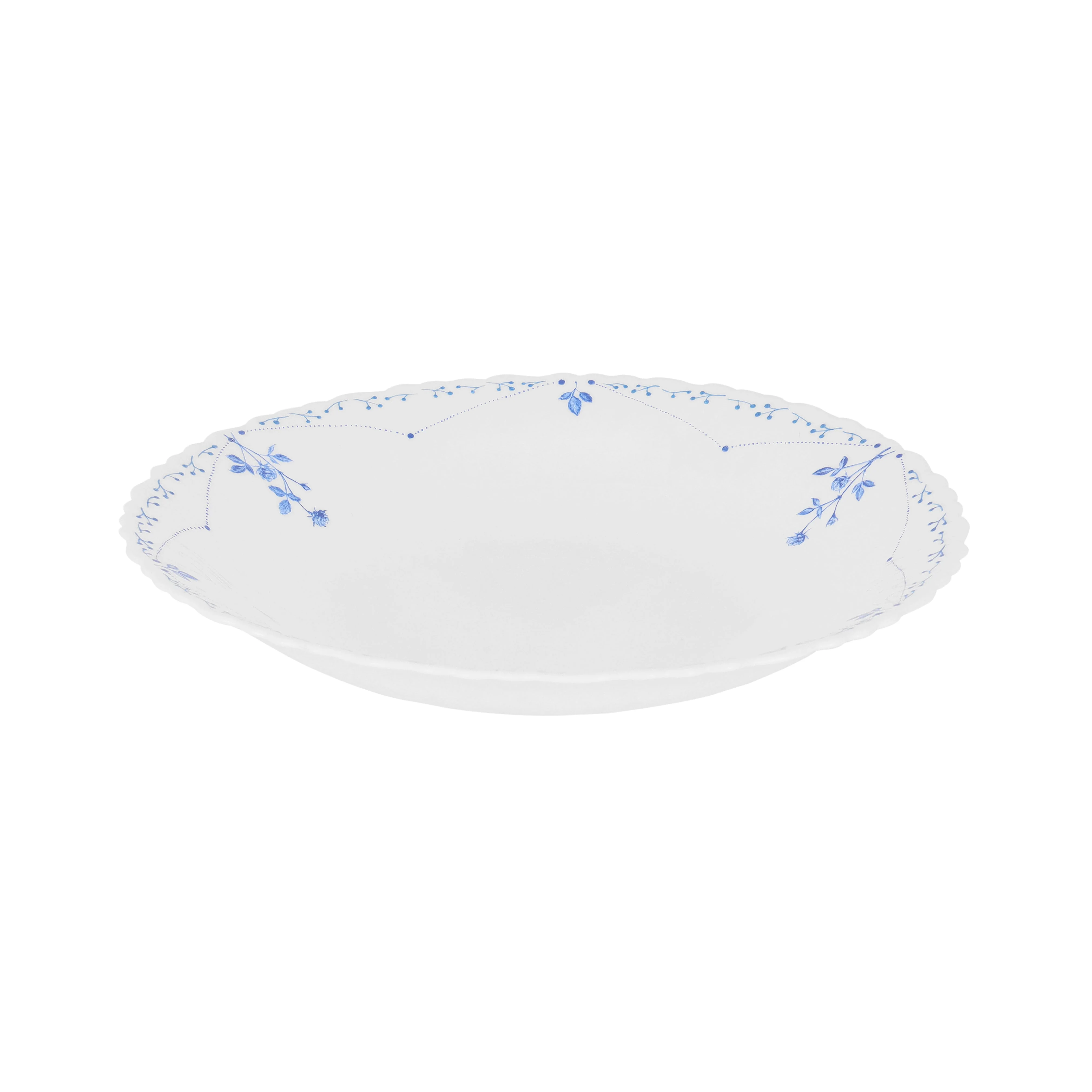 Royalford RF12215 Opalware Soup Plate 9.5"| elegant white floral design, chip-resistant build & lightweight| microwave & dishwasher safe, for soups & daily use| - Image 3