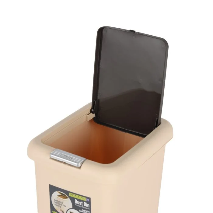 Royalford RF12248 10L Premium Plastic Dust Bin| Compact Space-Saving Design and Durable Build| Everyday Waste Disposal, Swing Lid for Home, Kitchen & Office Use| - Image 5