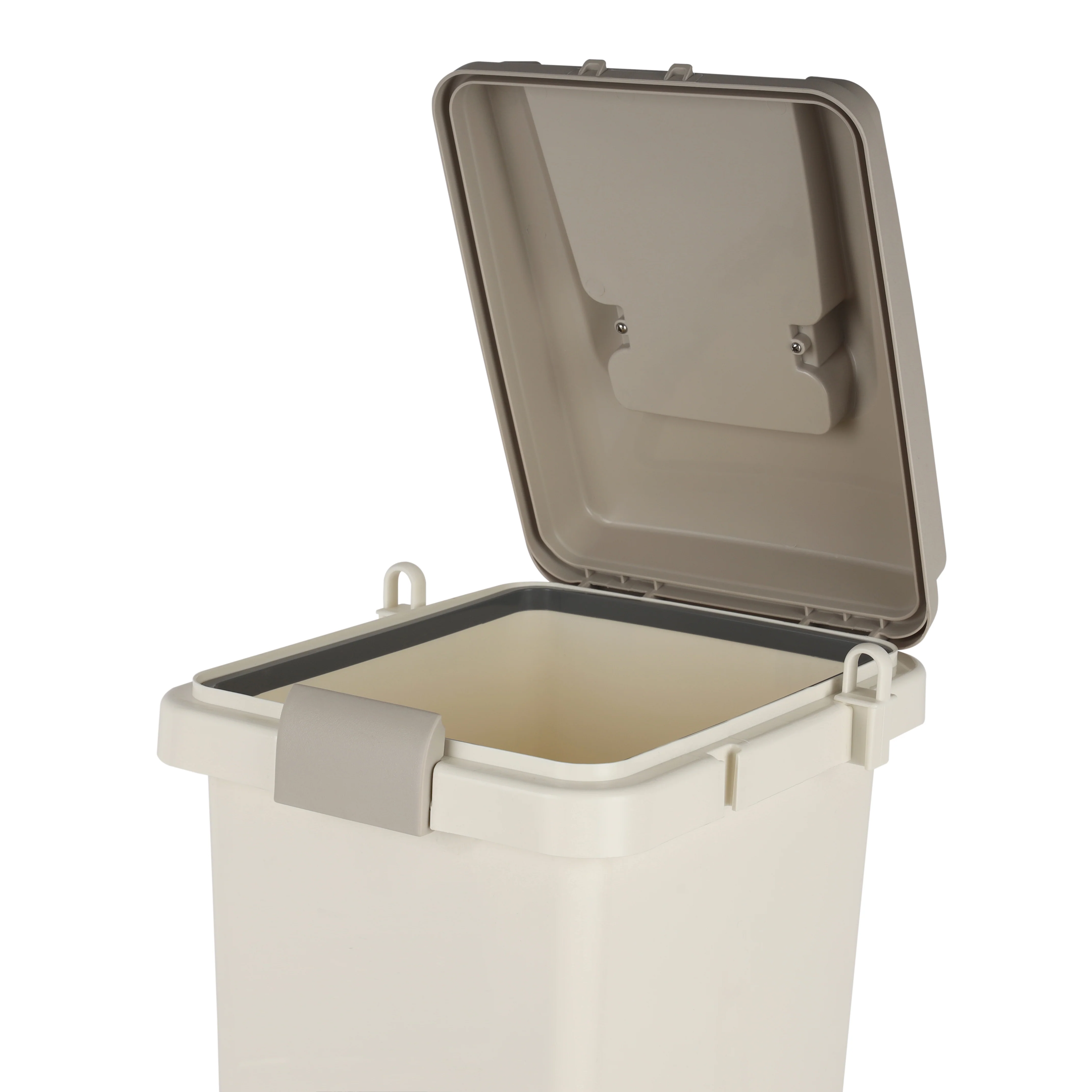 Royalford RF12249 Sorting Trash Can | 45LCapacity with Interlocking Clips with Press-Open Lid| 360° Rotating Wheels with Brake, Handle and Durable Plastic Body| - Image 5